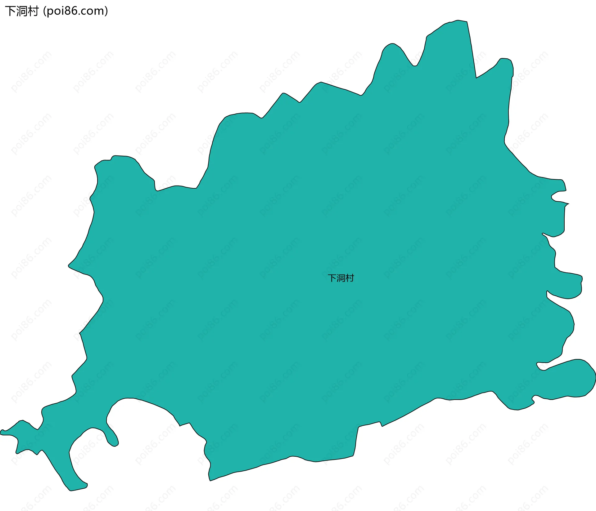 下洞村边界地图