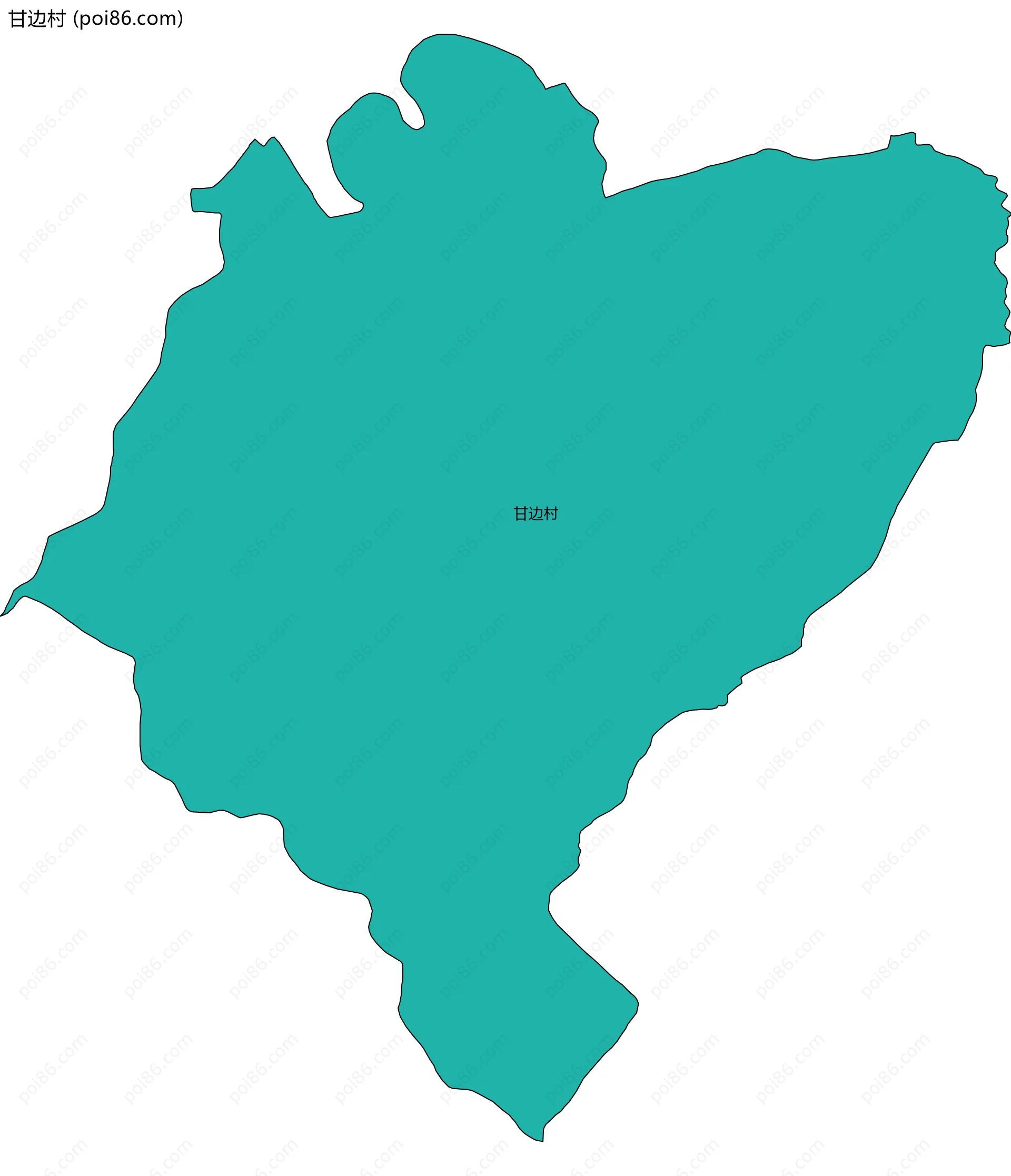 甘边村边界地图