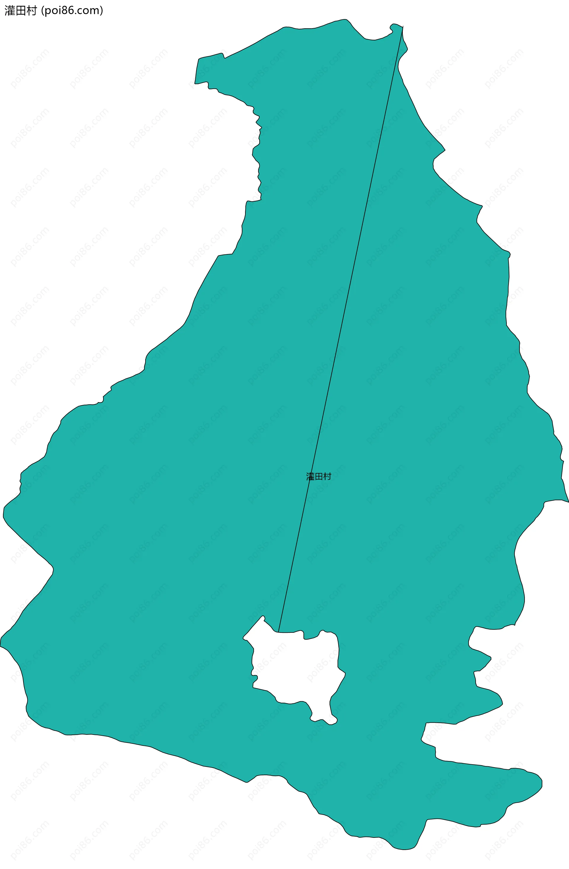 灌田村边界地图