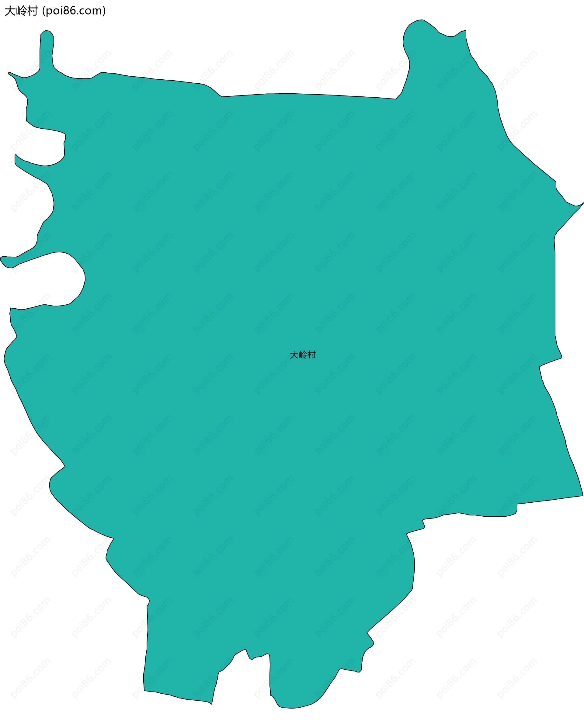 大岭村边界地图