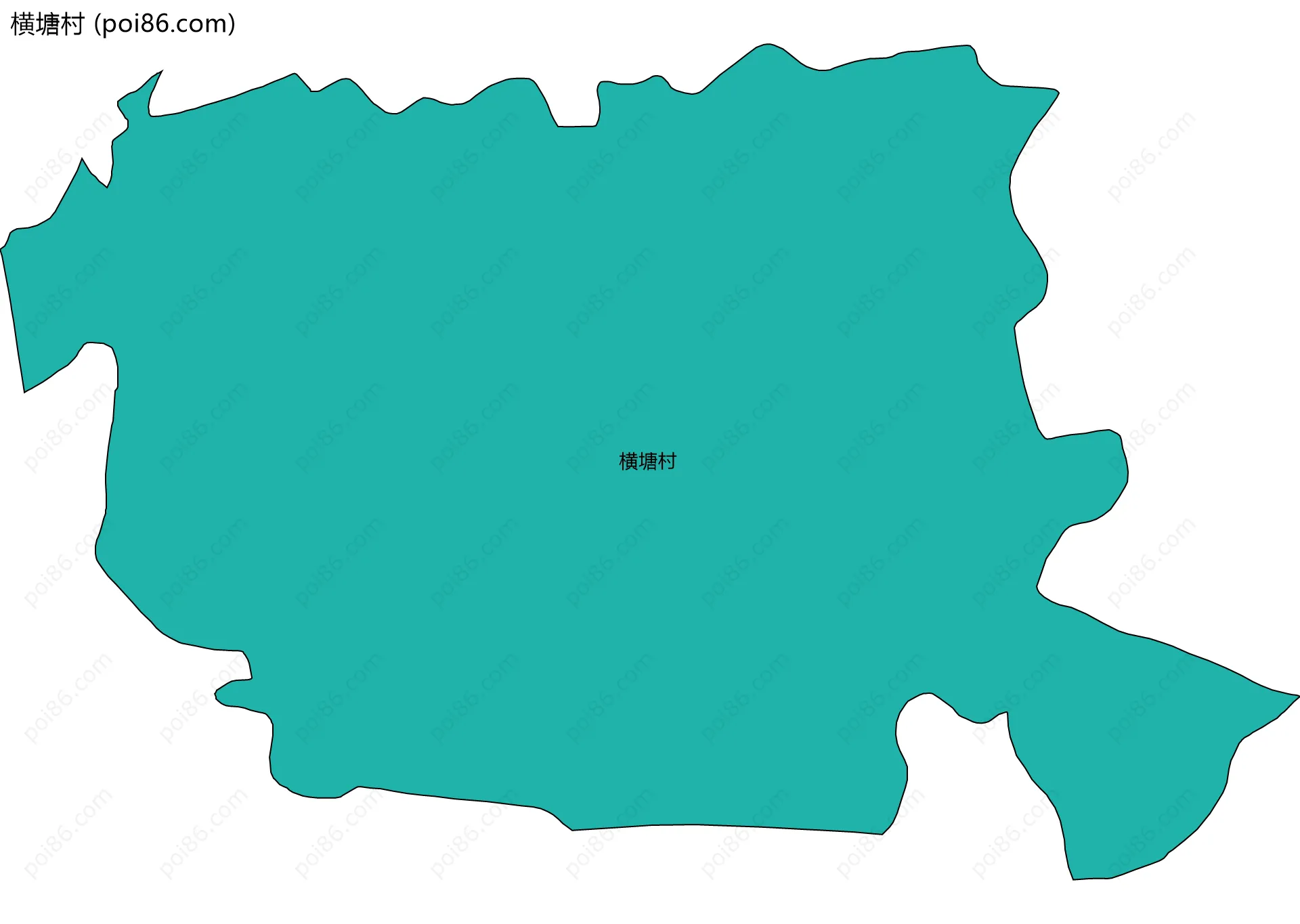 横塘村边界地图