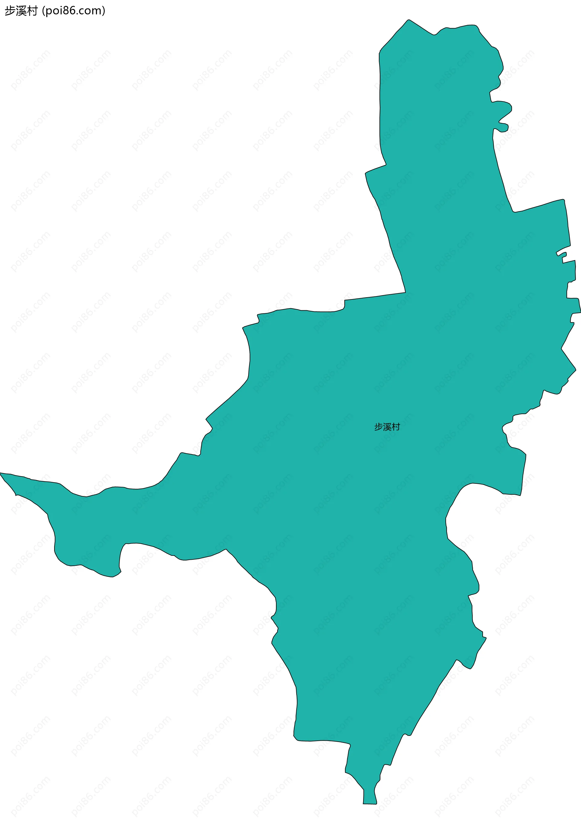 步溪村边界地图
