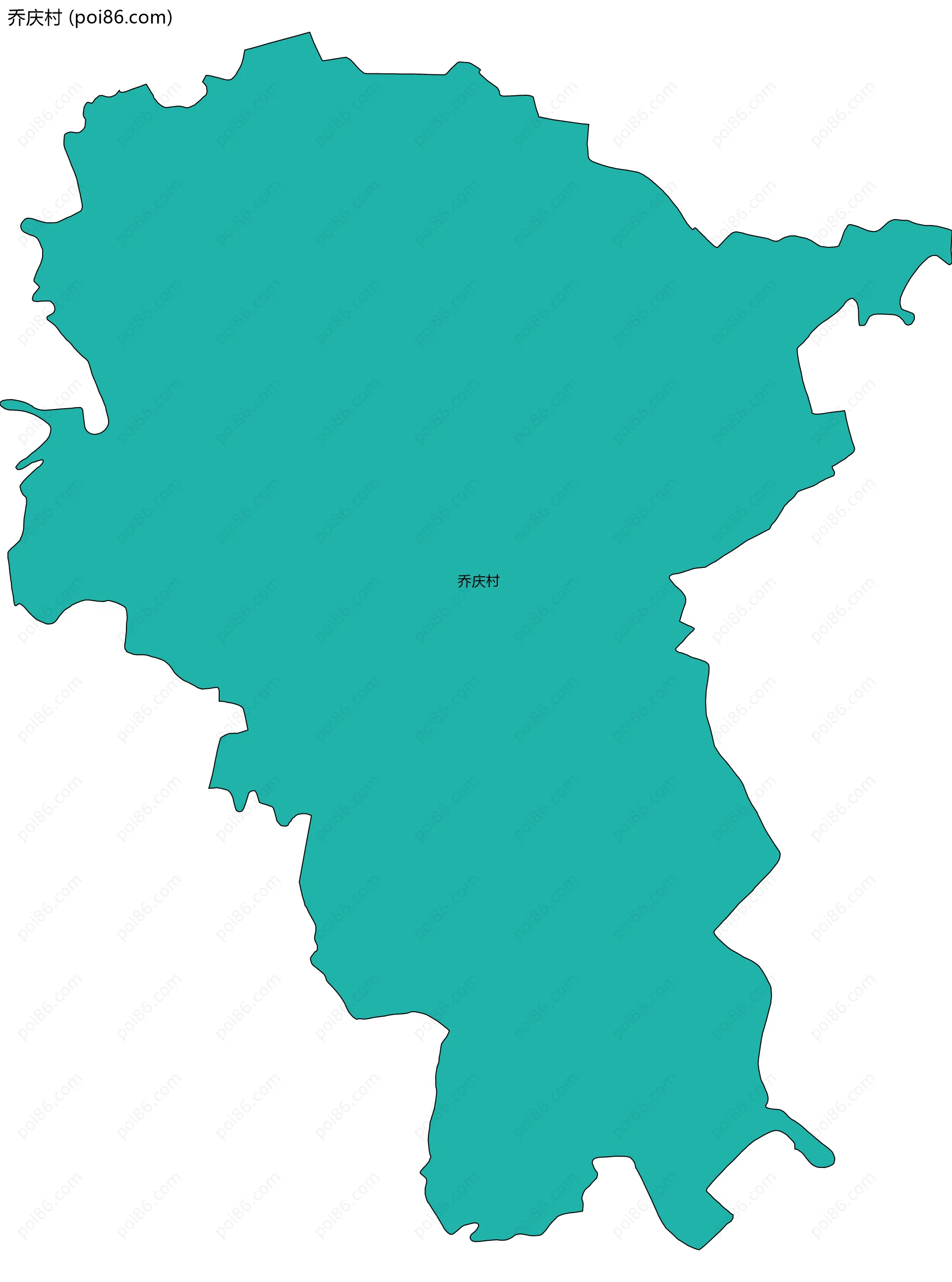 乔庆村边界地图