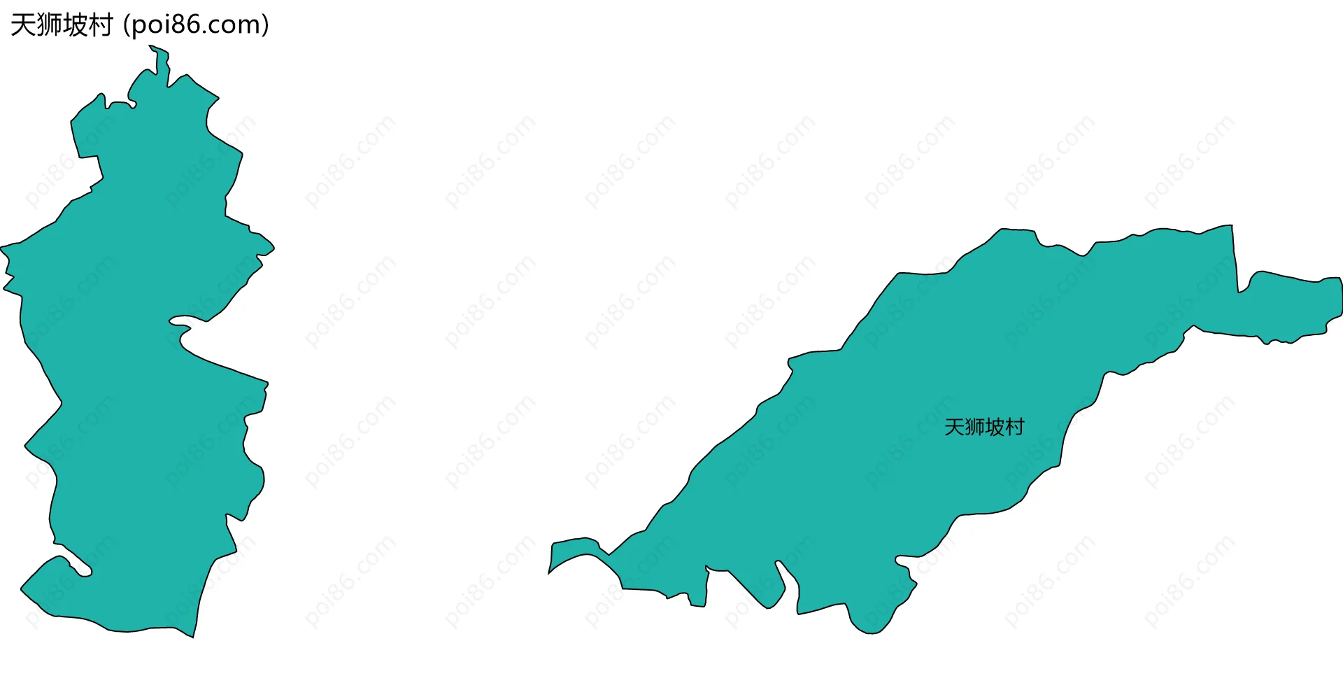 天狮坡村边界地图
