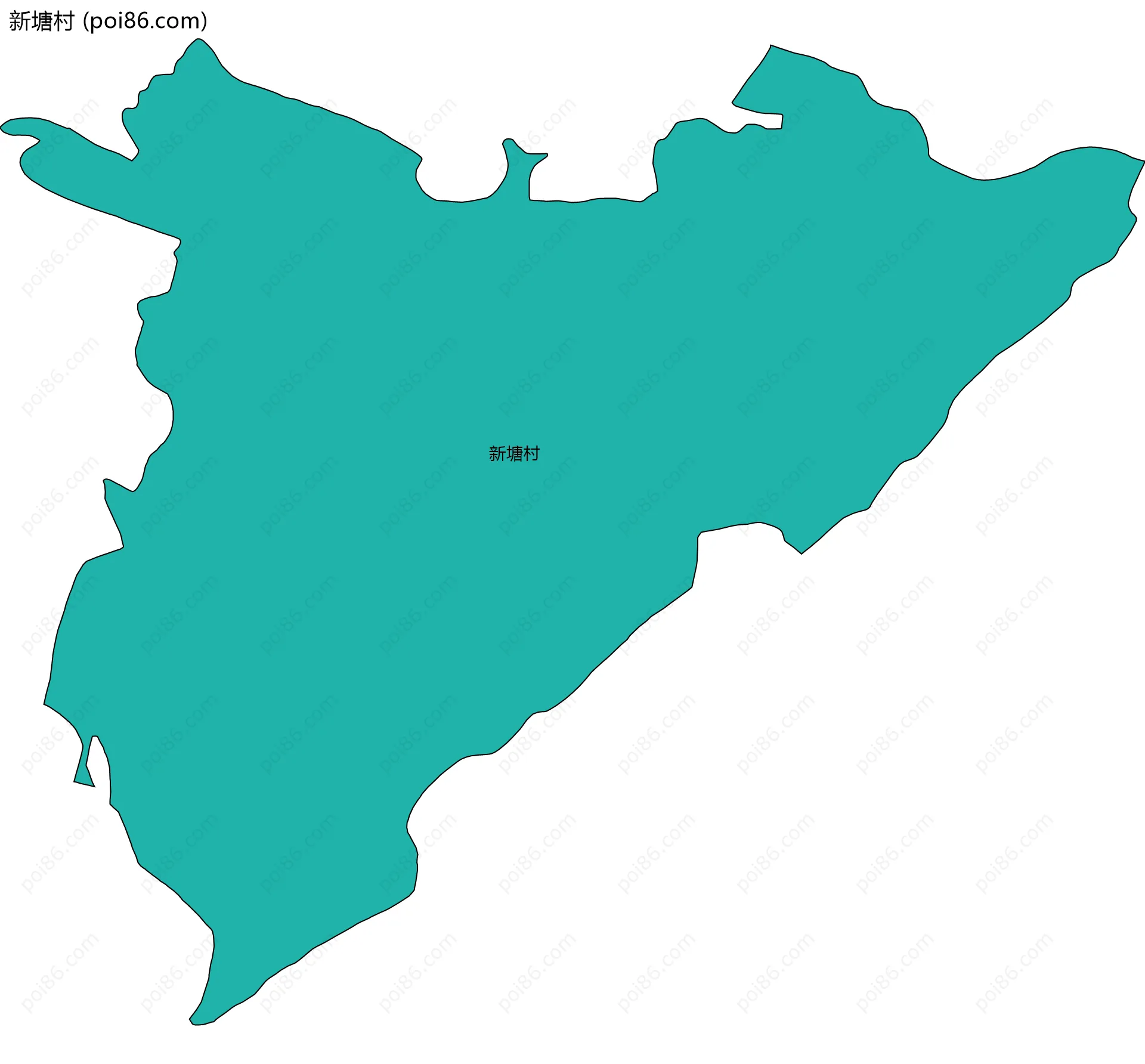 新塘村边界地图