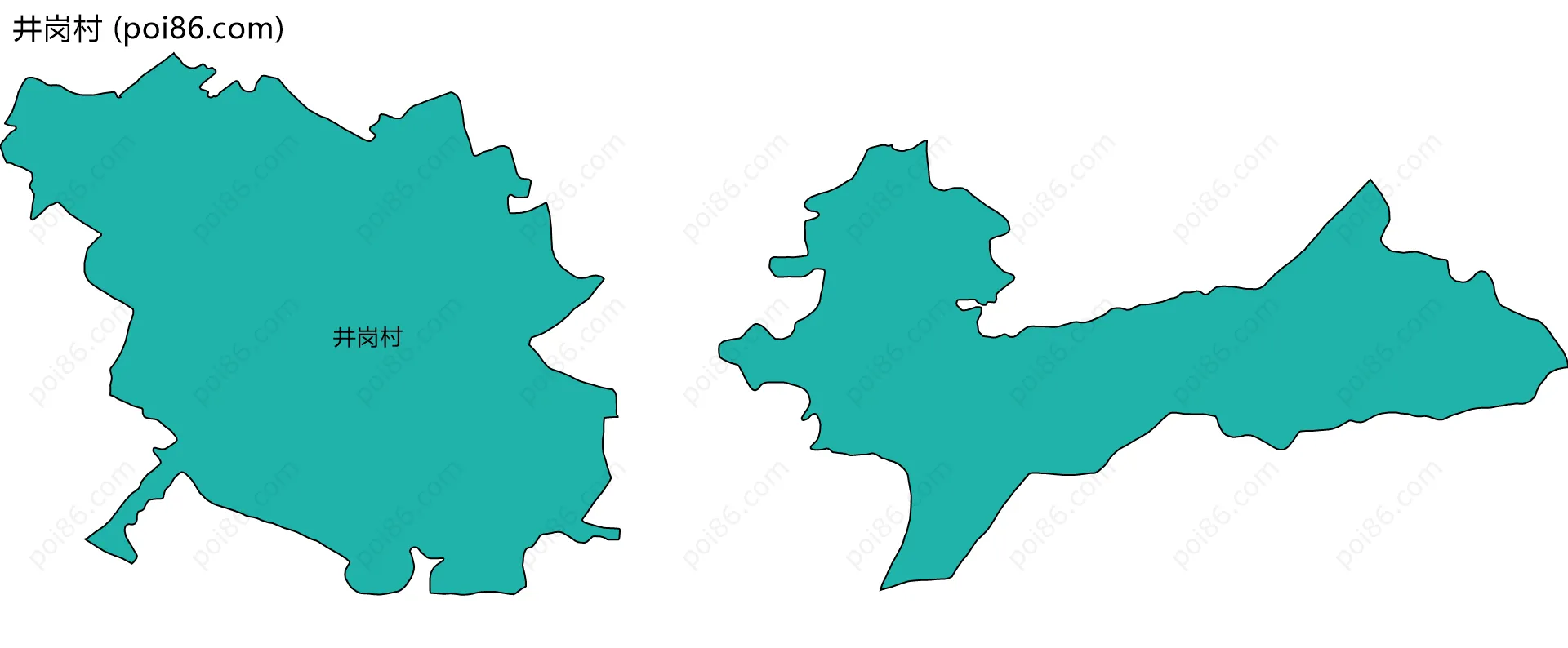 井岗村边界地图