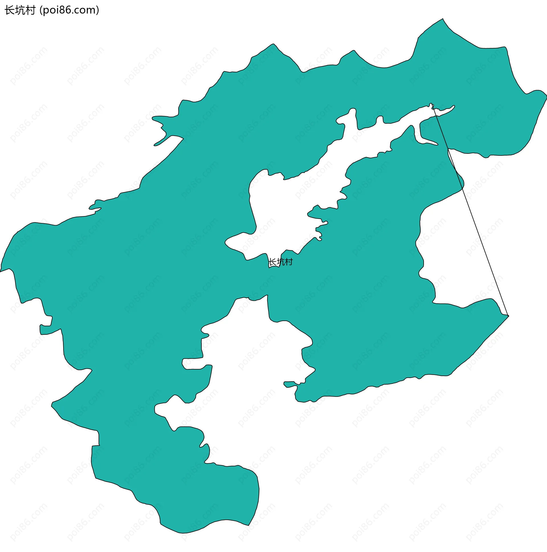 长坑村边界地图