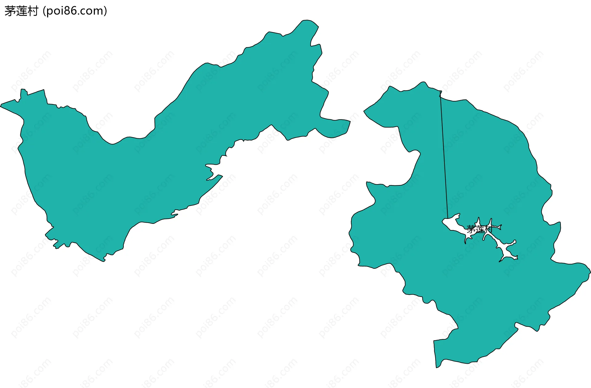 茅莲村边界地图
