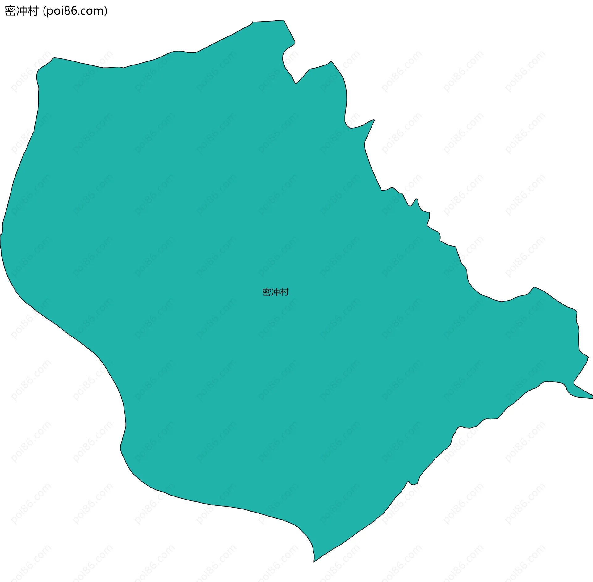 密冲村边界地图