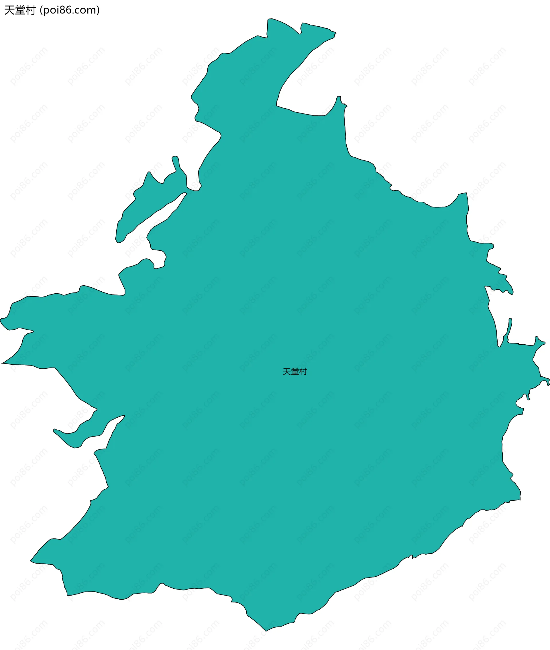 天堂村边界地图