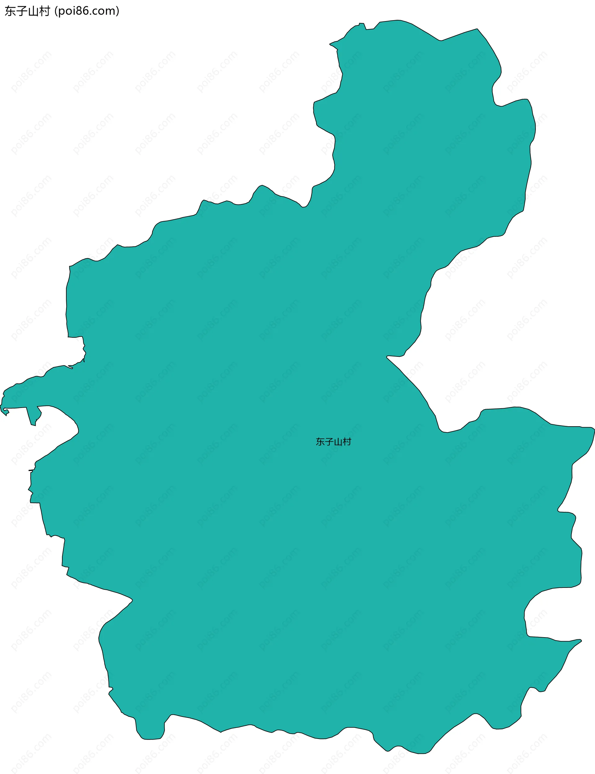 东子山村边界地图