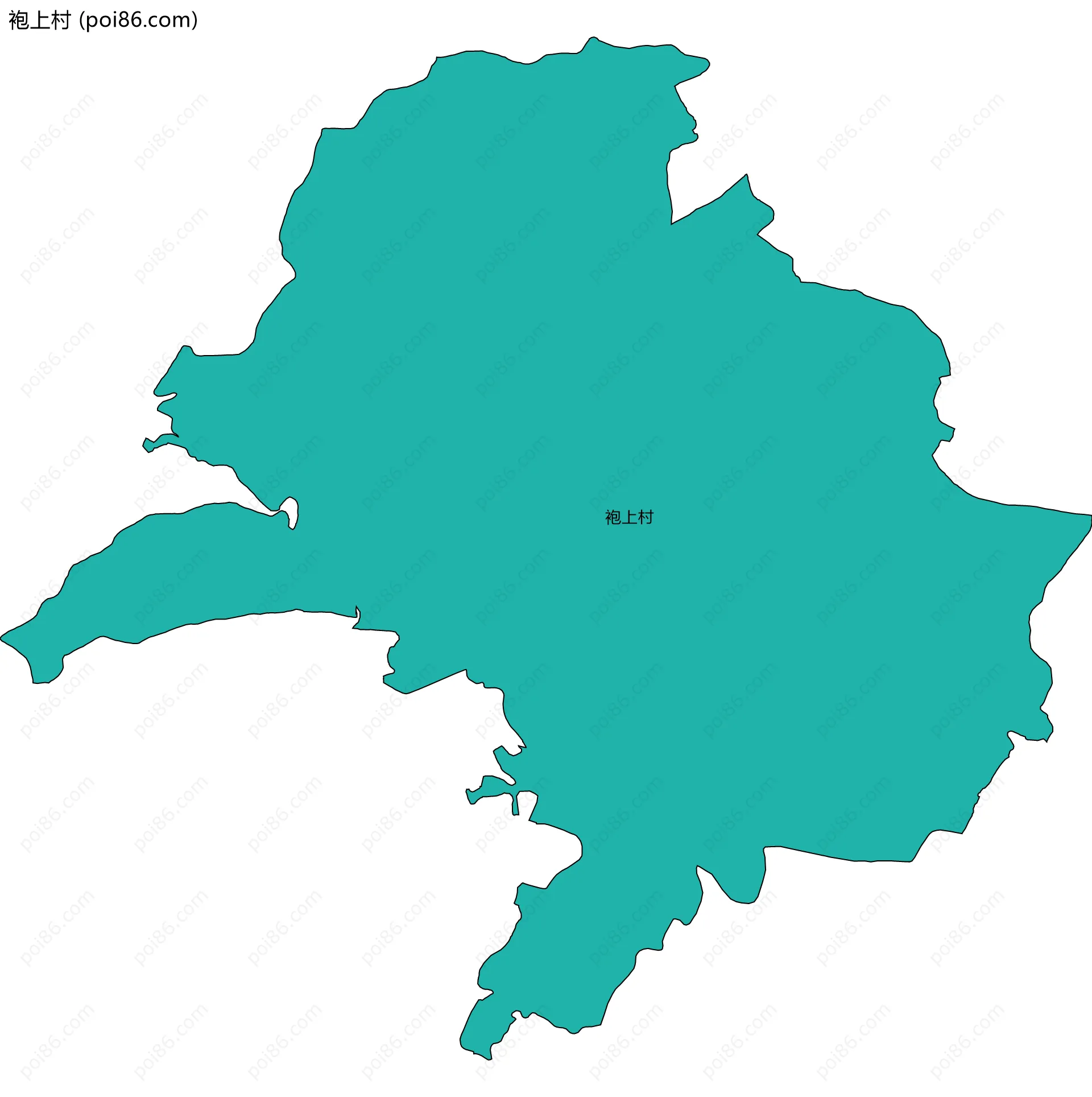 袍上村边界地图