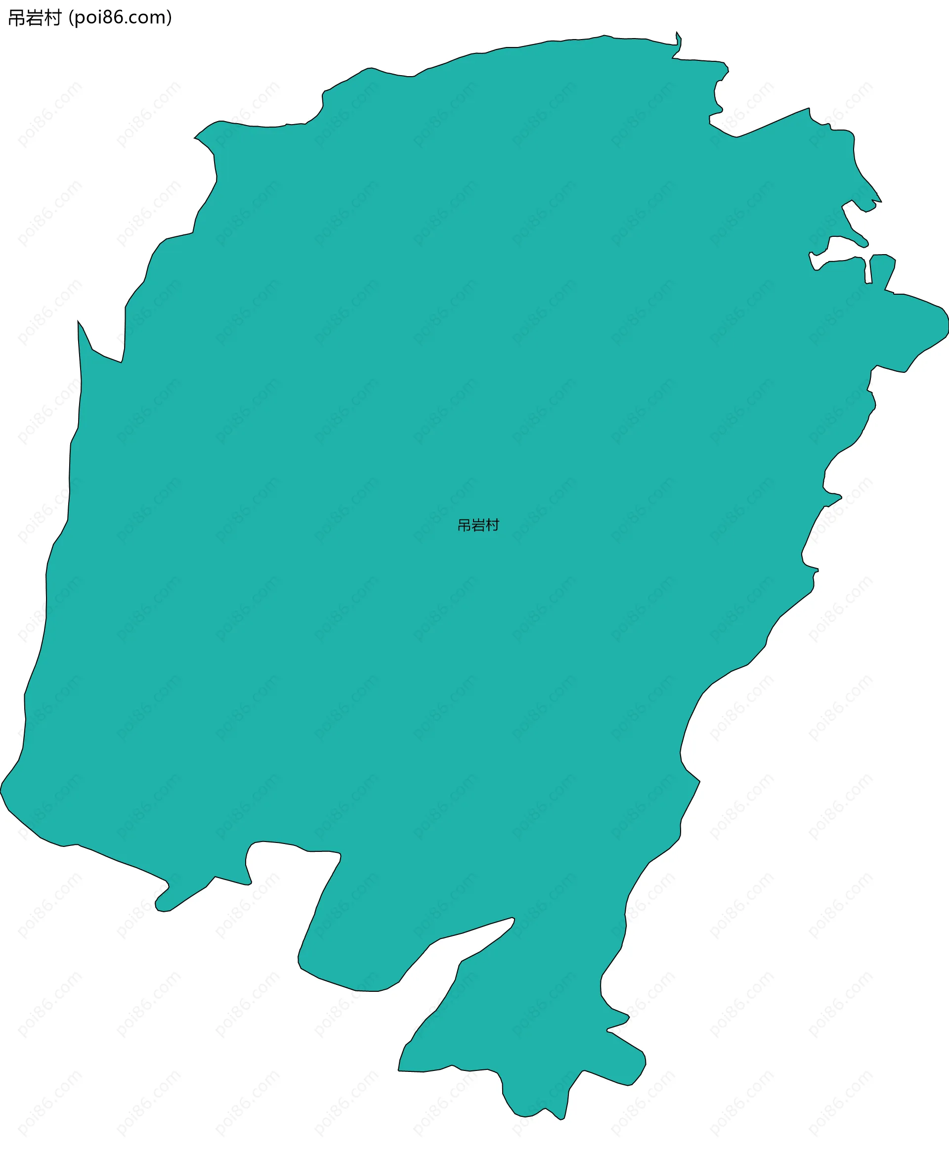 吊岩村边界地图