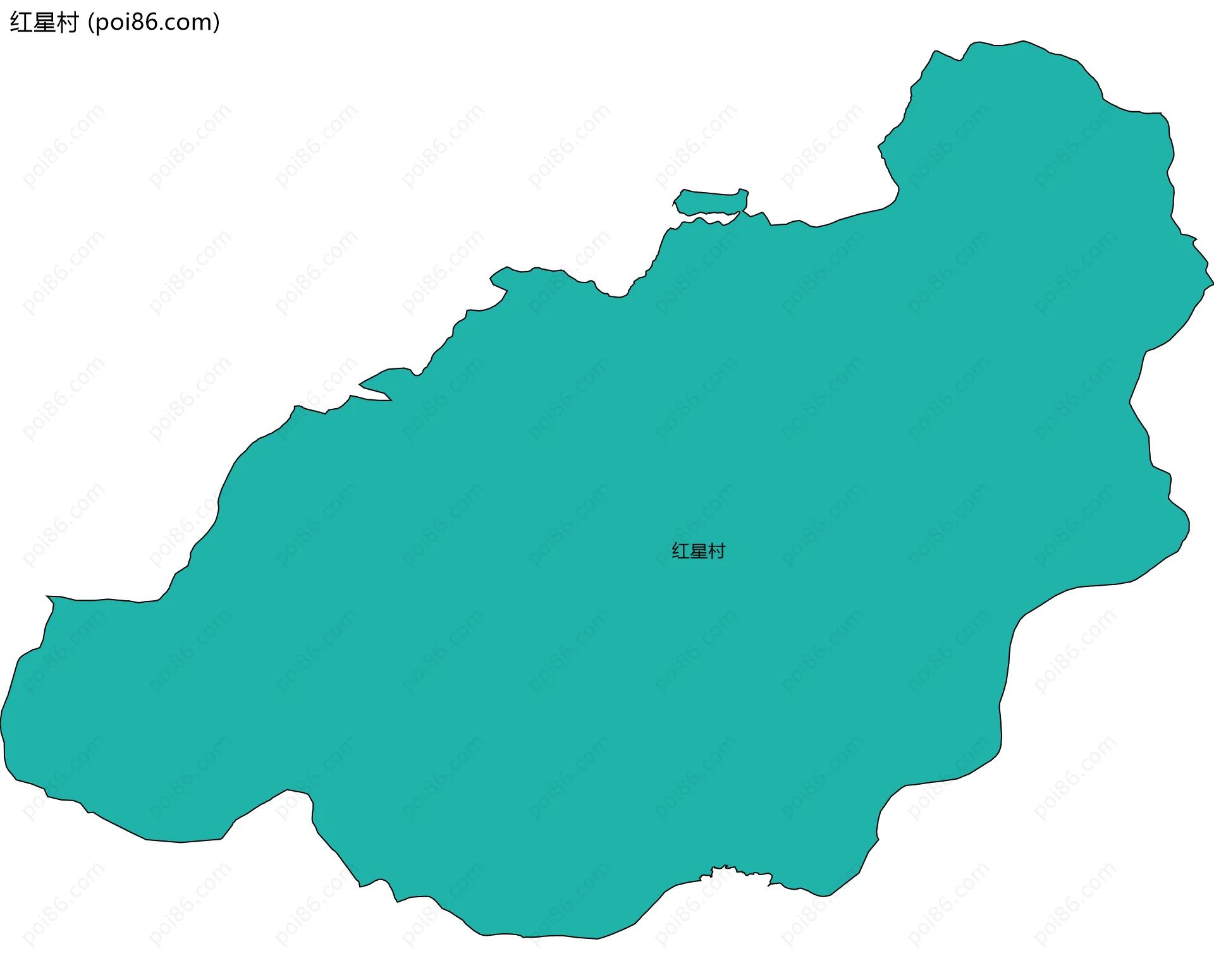 红星村边界地图