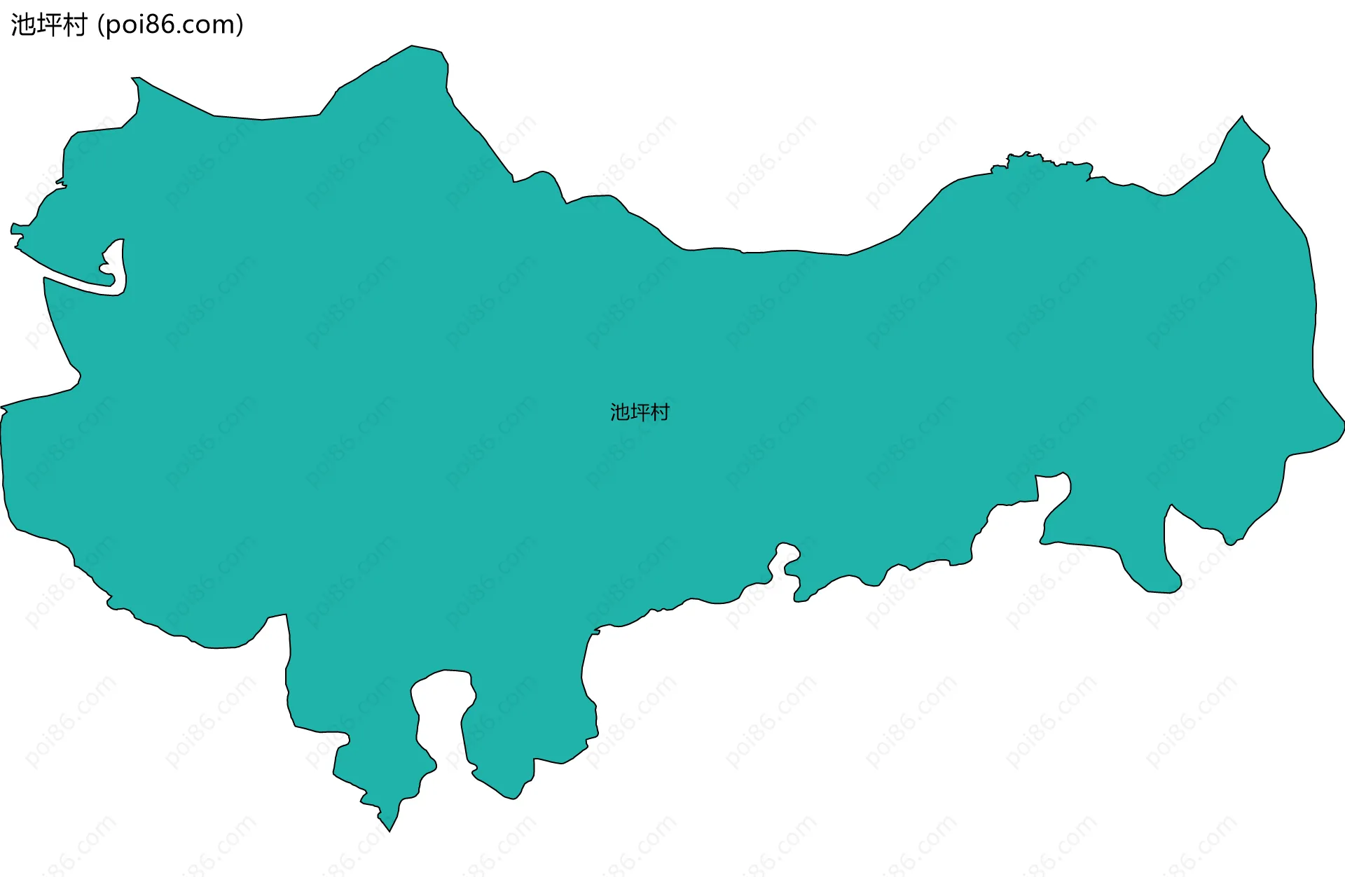 池坪村边界地图