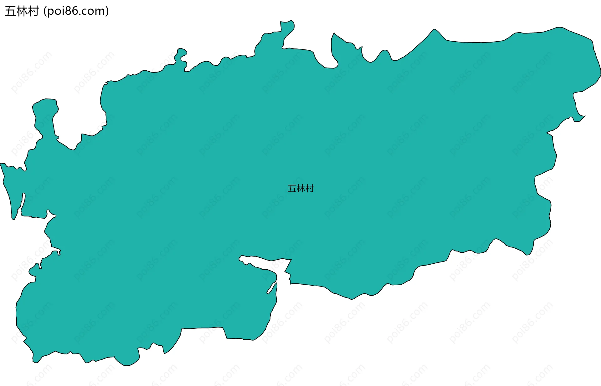 五林村边界地图