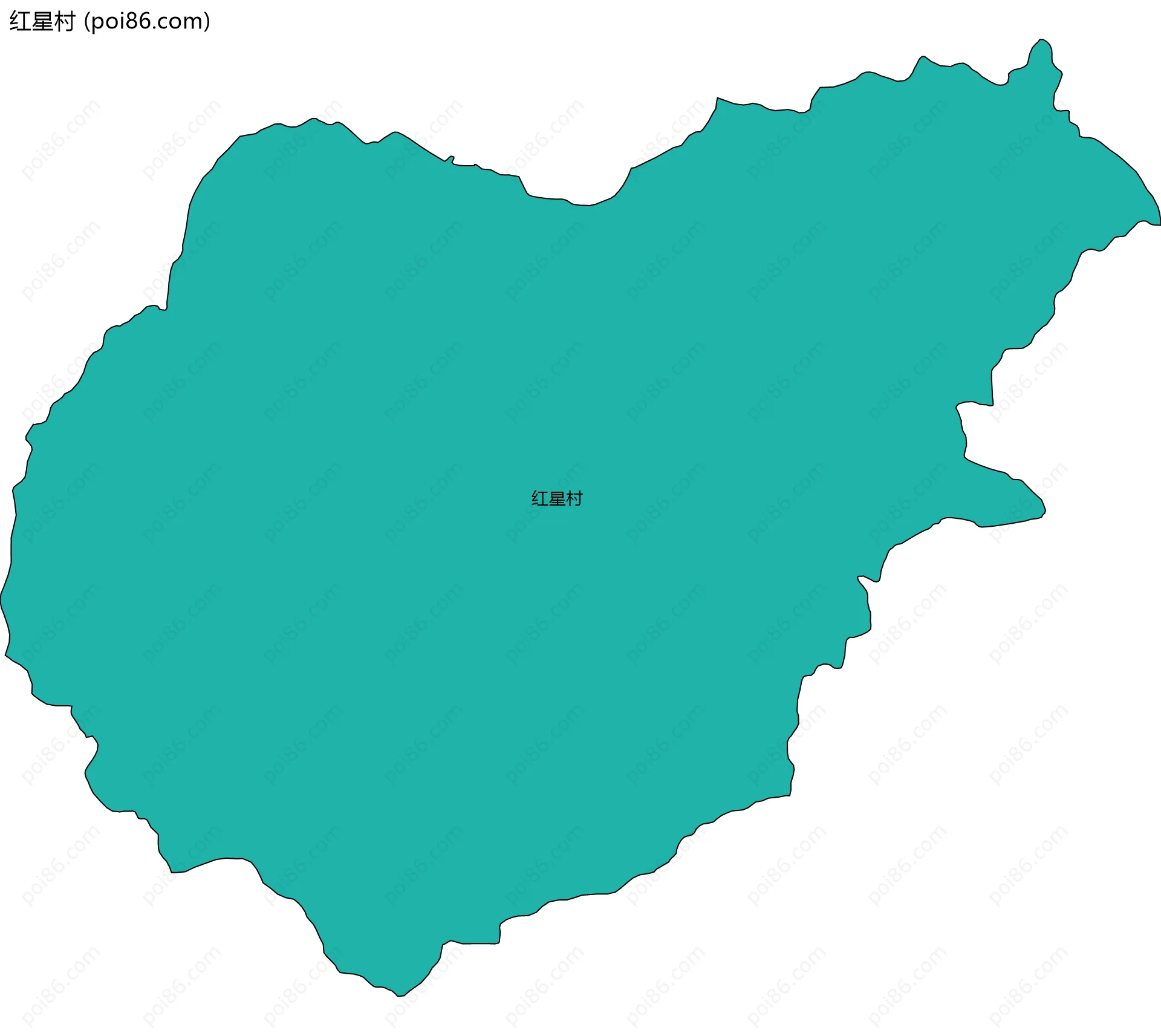 红星村边界地图