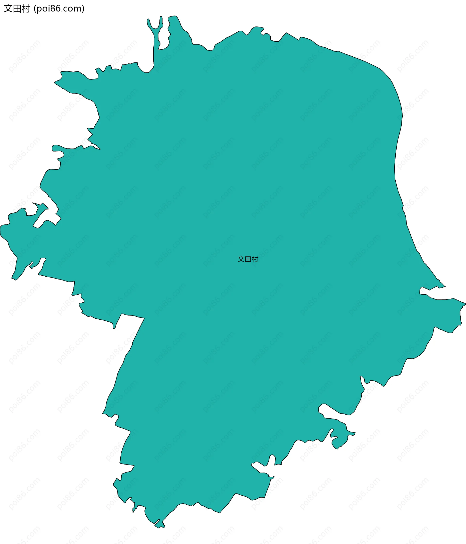 文田村边界地图