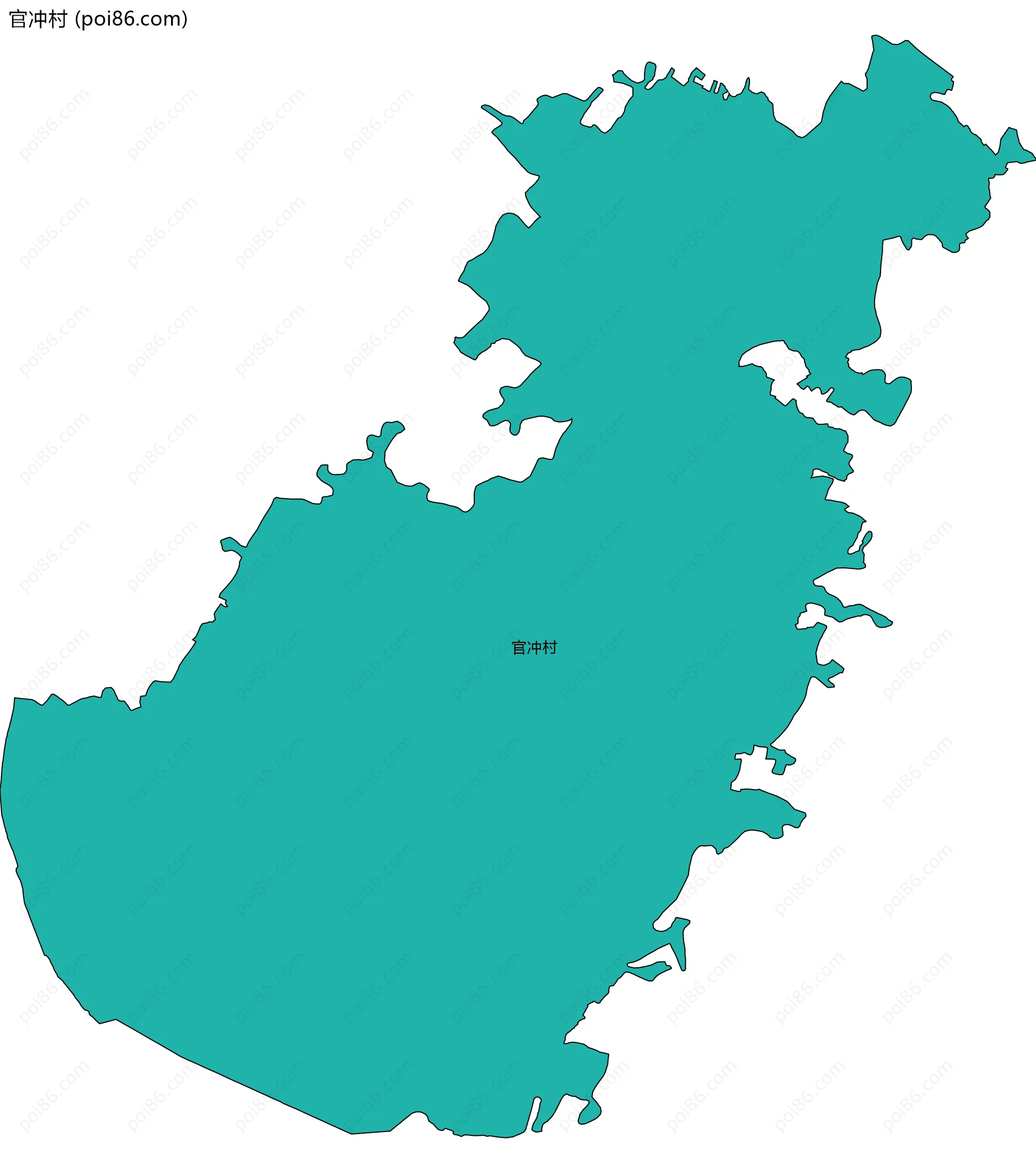 官冲村边界地图