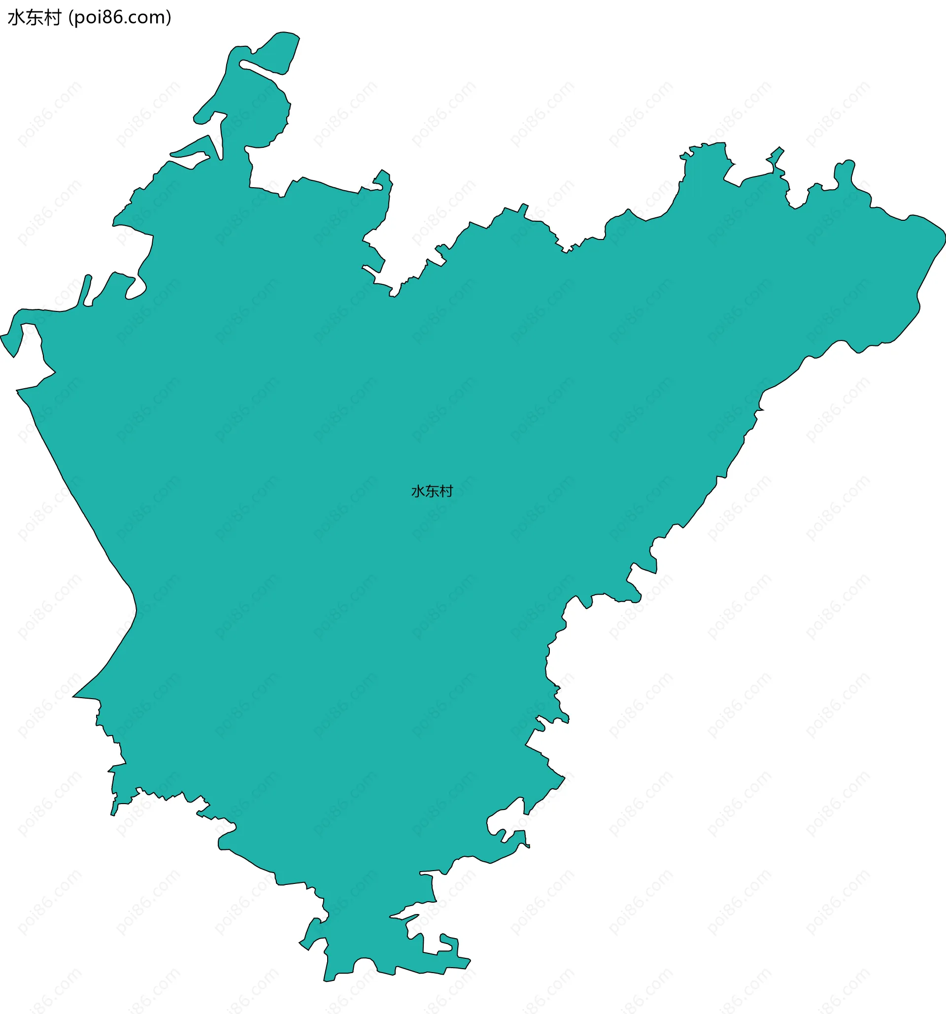 水东村边界地图