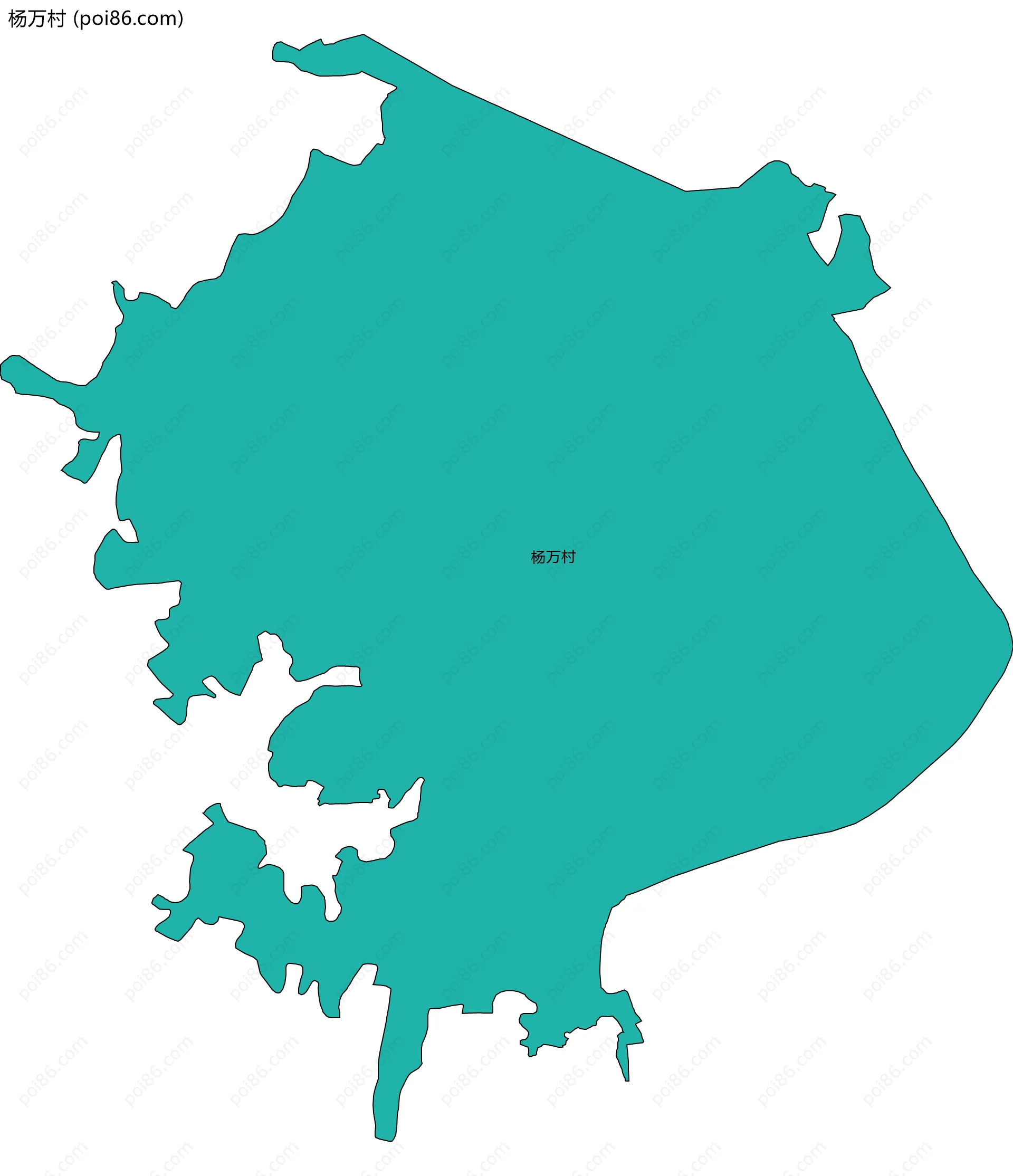 杨万村边界地图