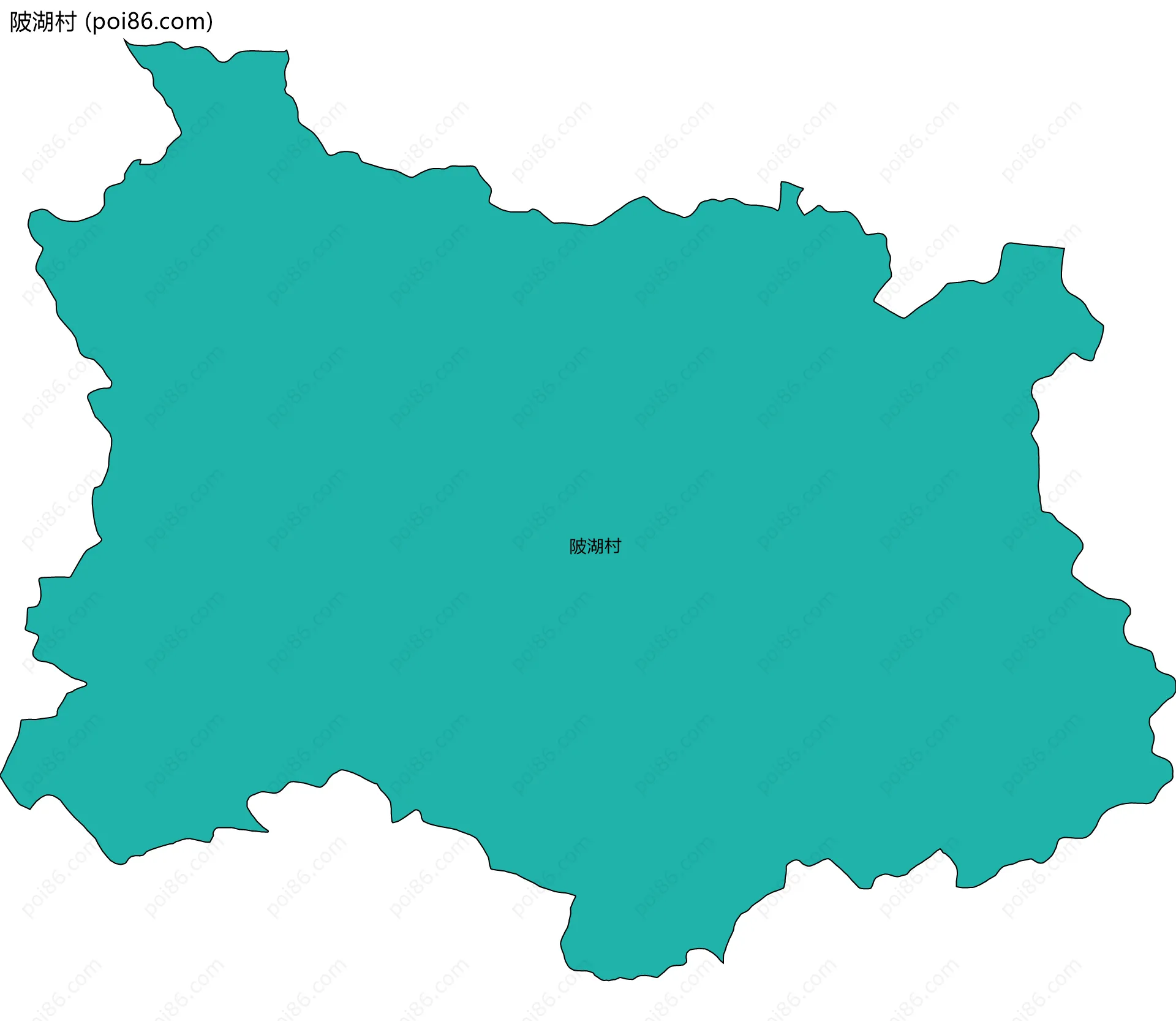 陂湖村边界地图