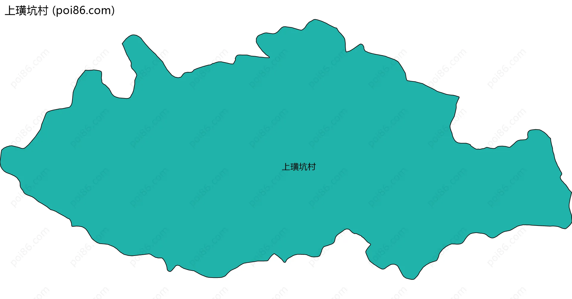 上璜坑村边界地图