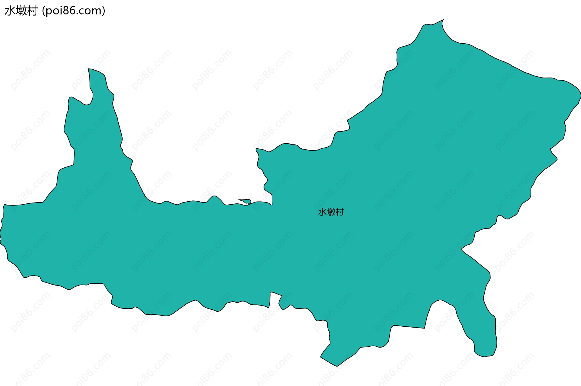 水墩村边界地图