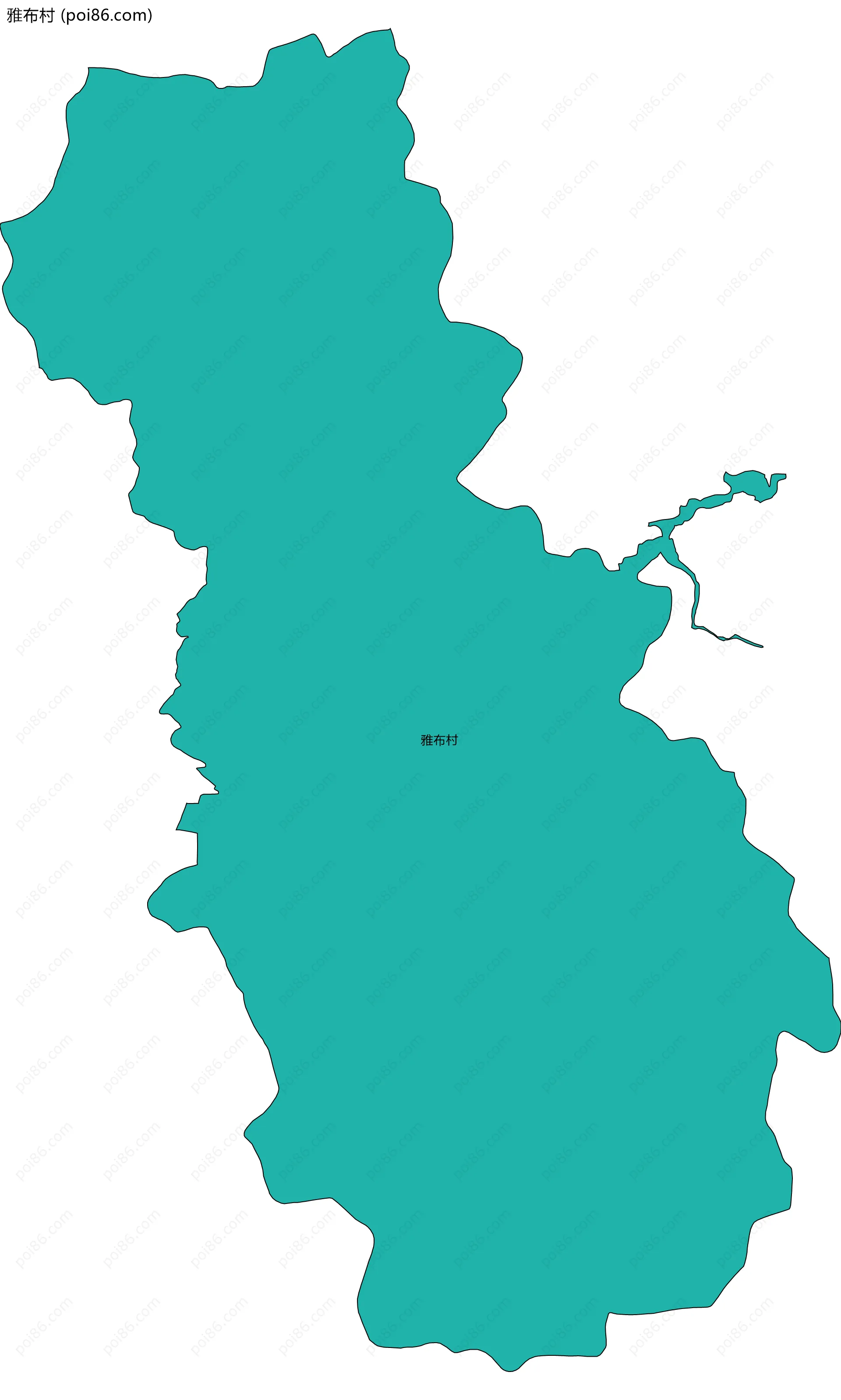 雅布村边界地图