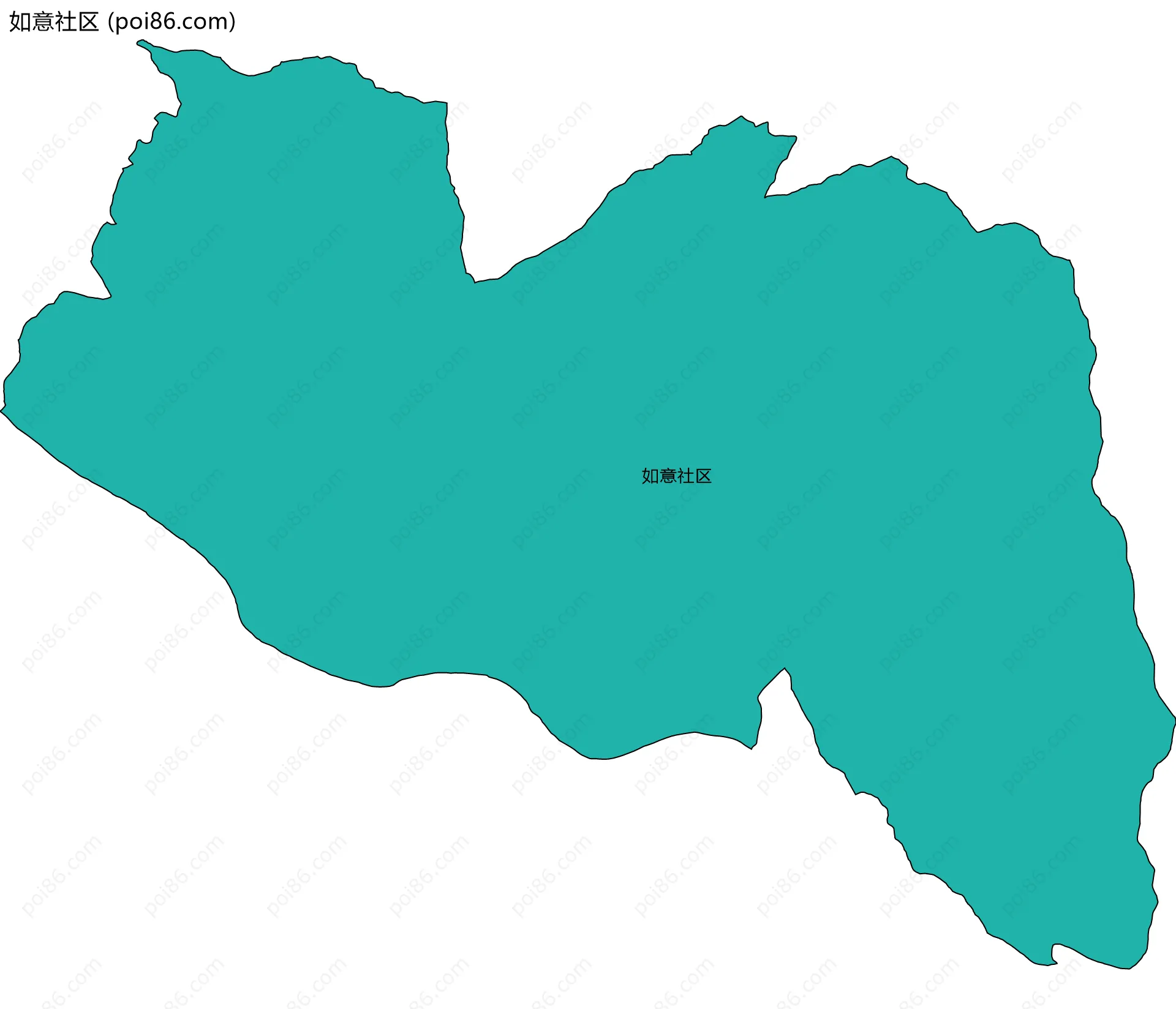 如意社区边界地图