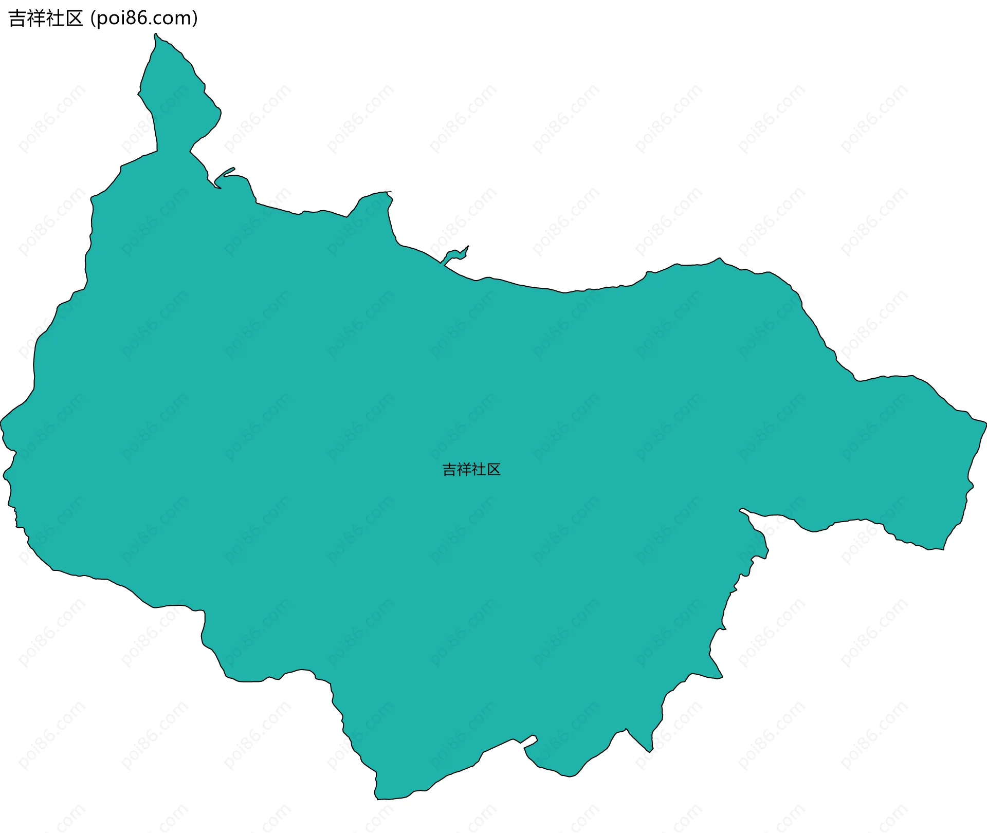 吉祥社区边界地图