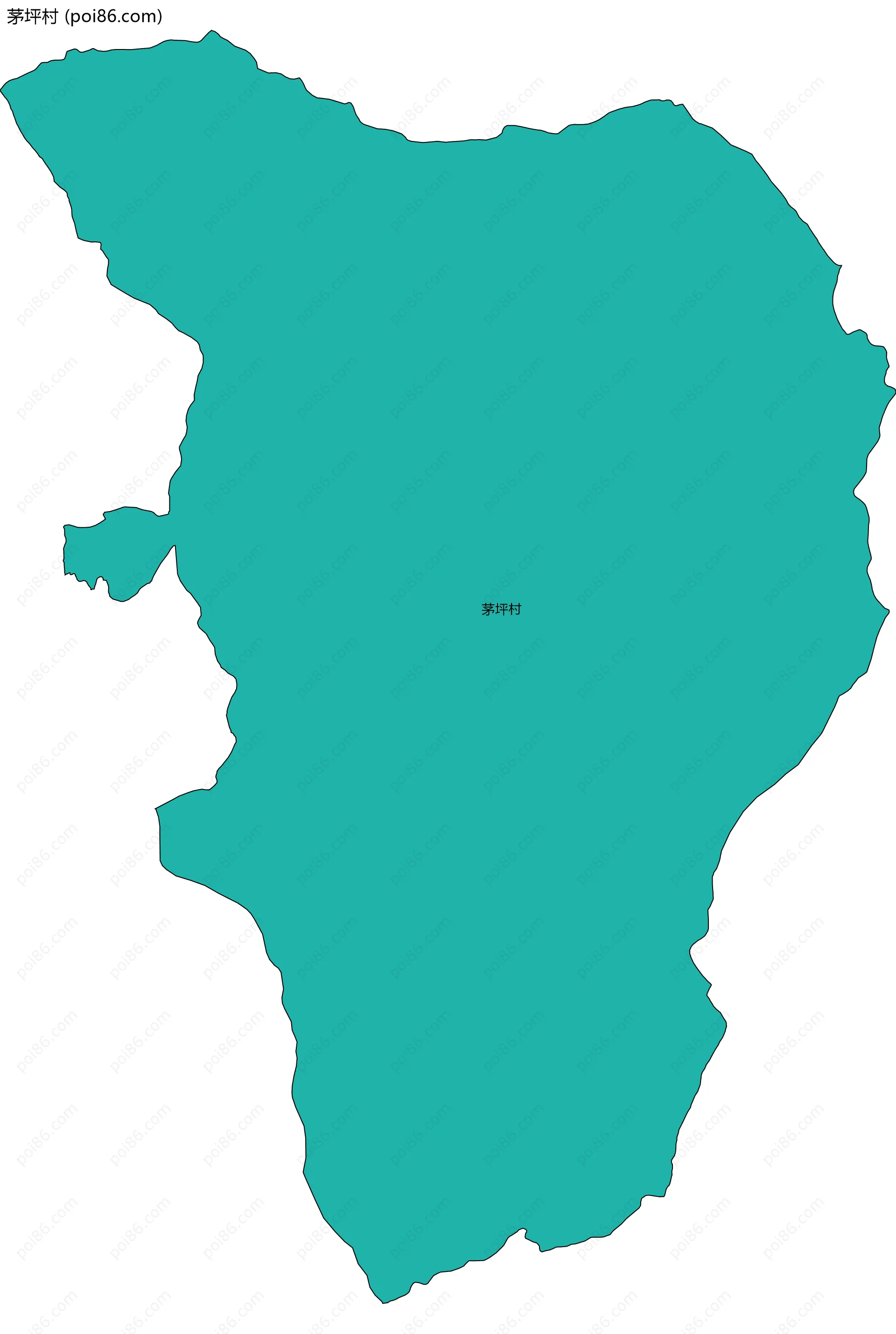 茅坪村边界地图