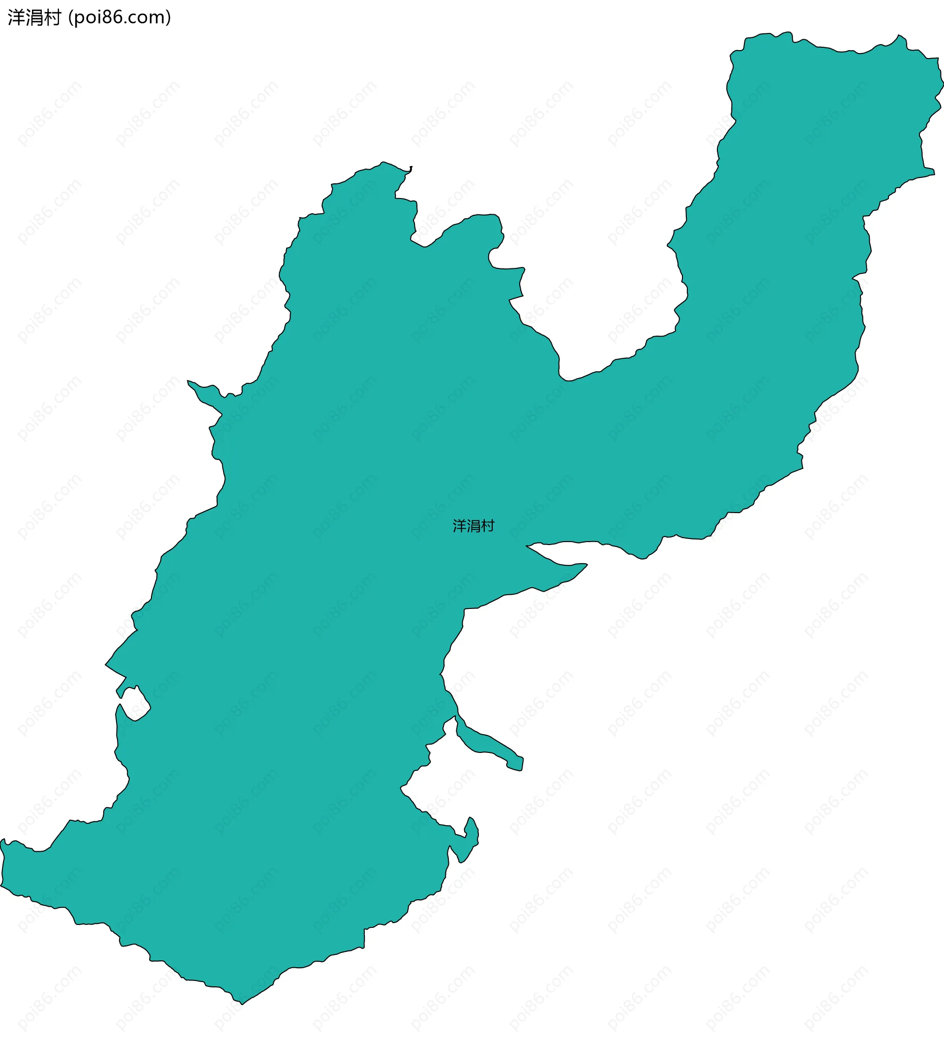 洋涓村边界地图