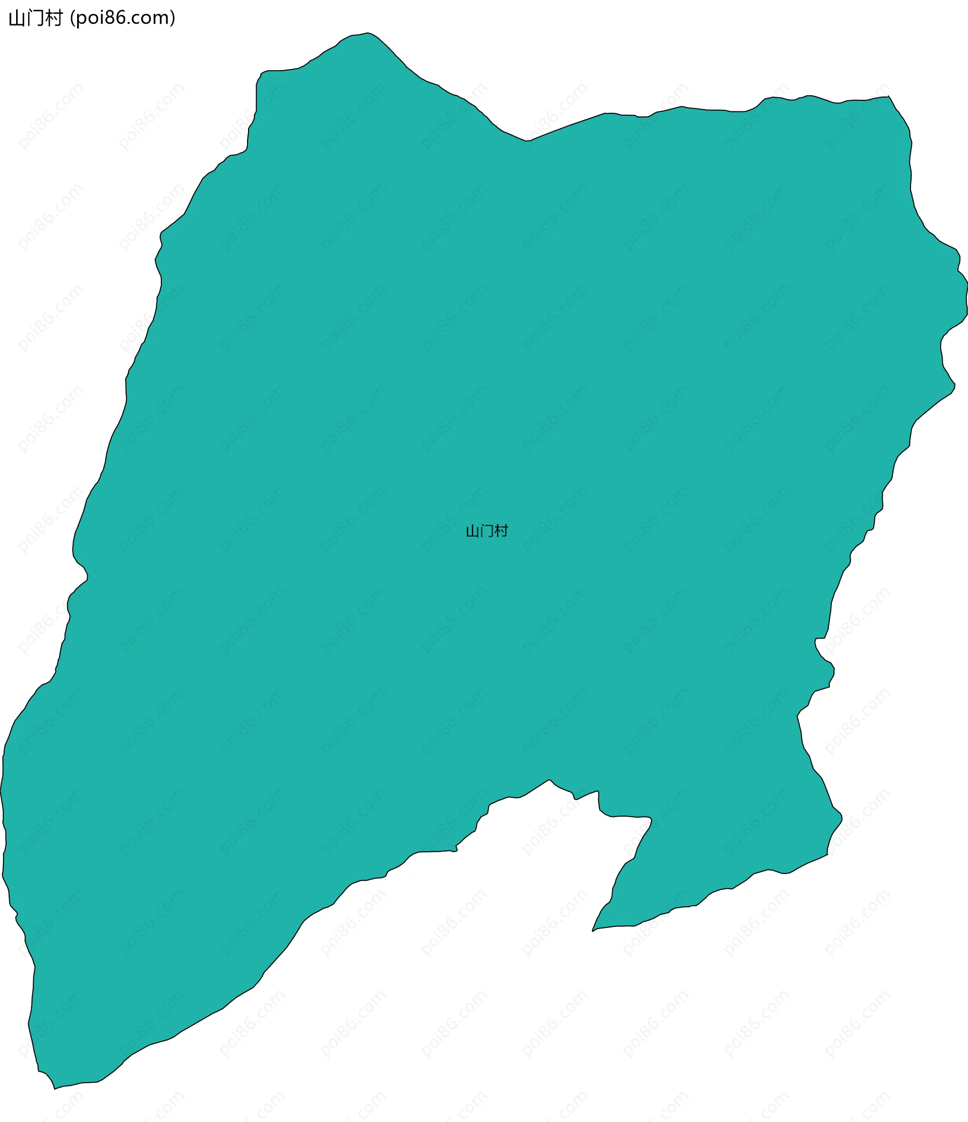 山门村边界地图