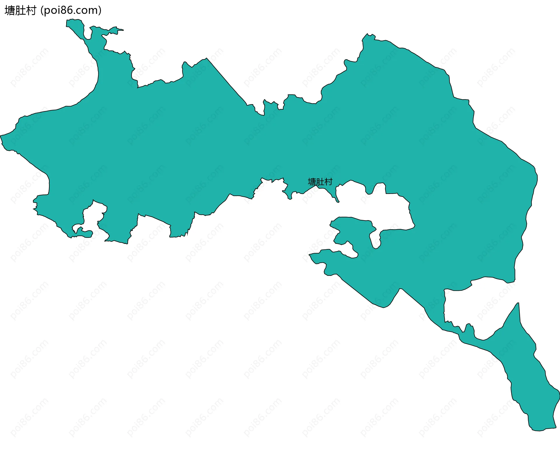 塘肚村边界地图