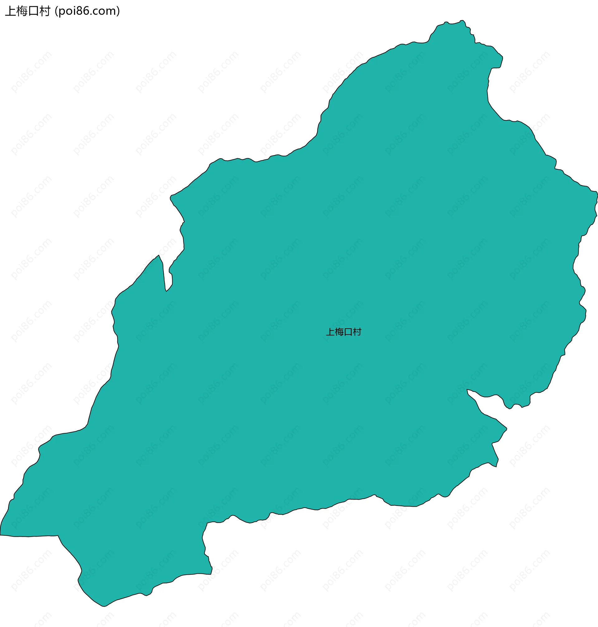 上梅口村边界地图