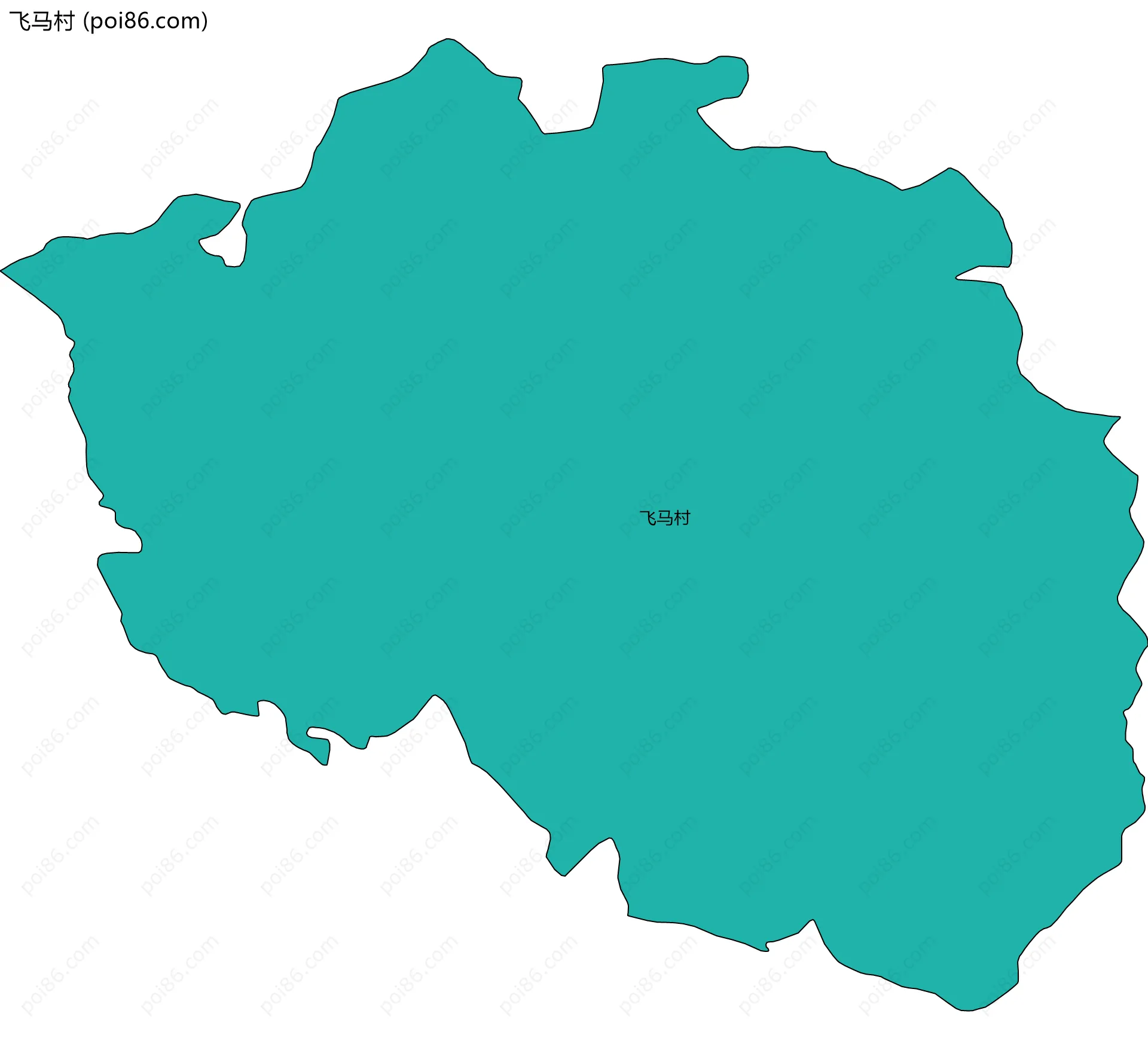 飞马村边界地图