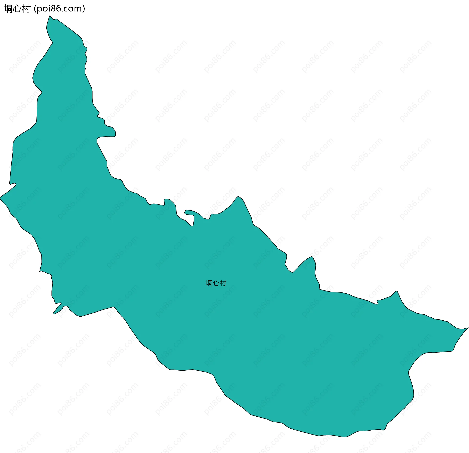 垌心村边界地图