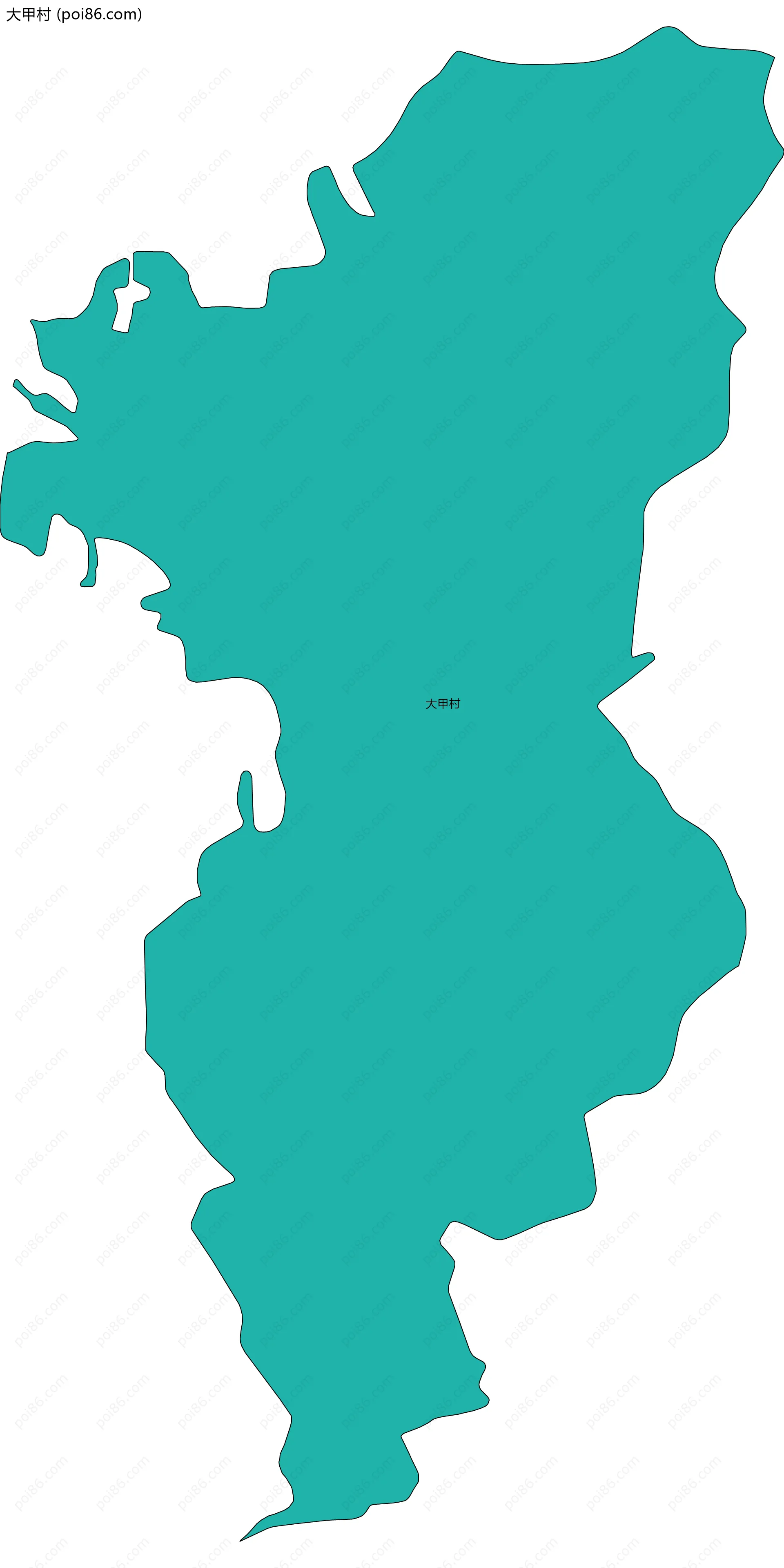 大甲村边界地图