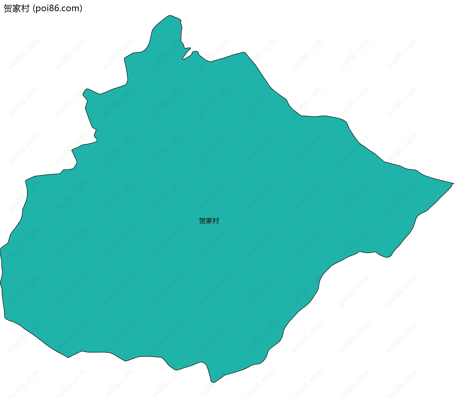 贺家村边界地图