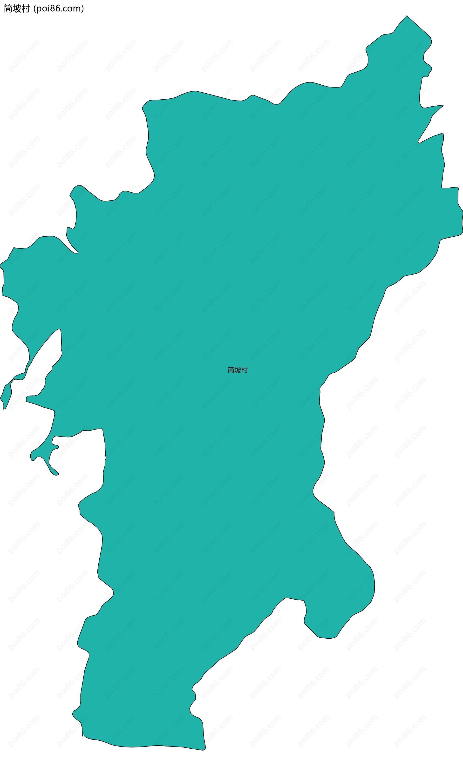 简坡村边界地图