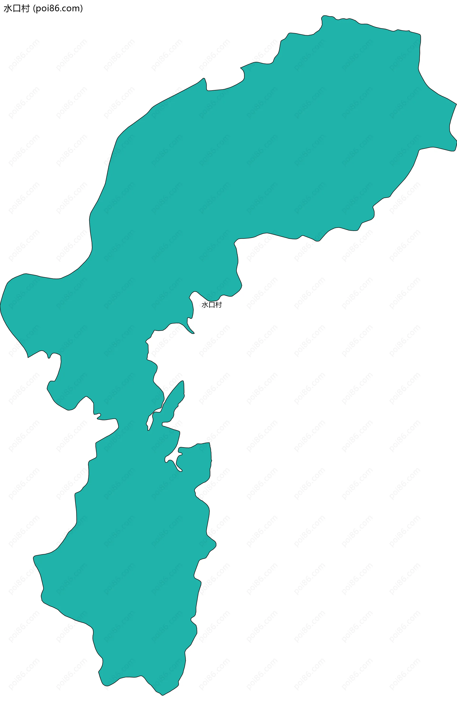 水口村边界地图