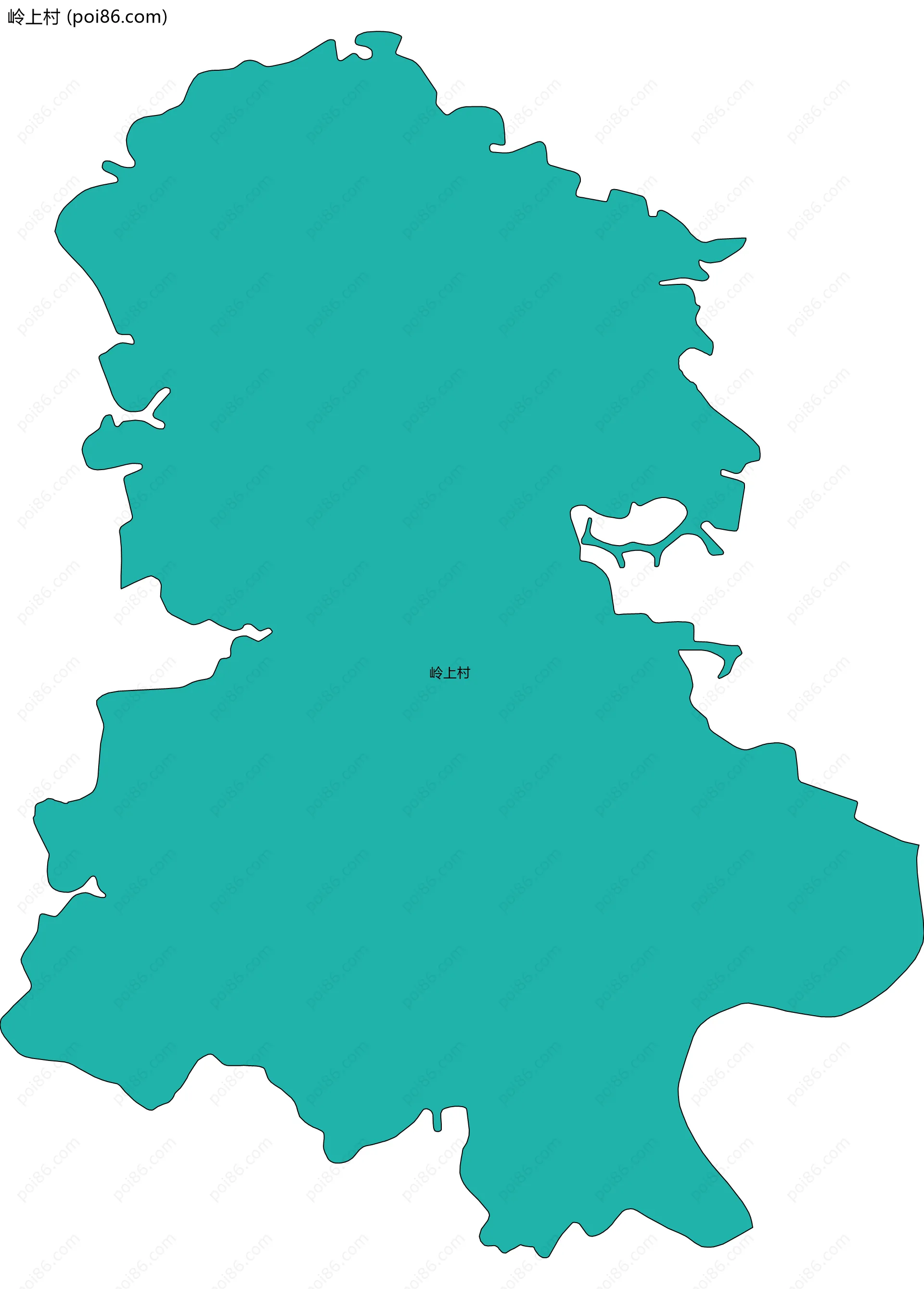 岭上村边界地图