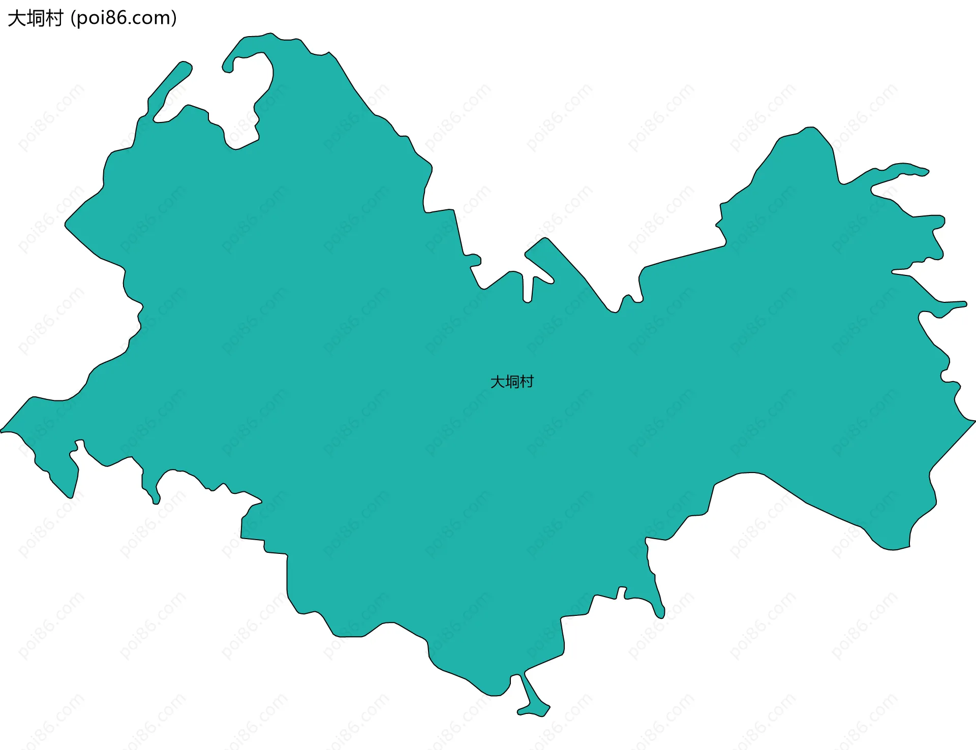 大垌村边界地图