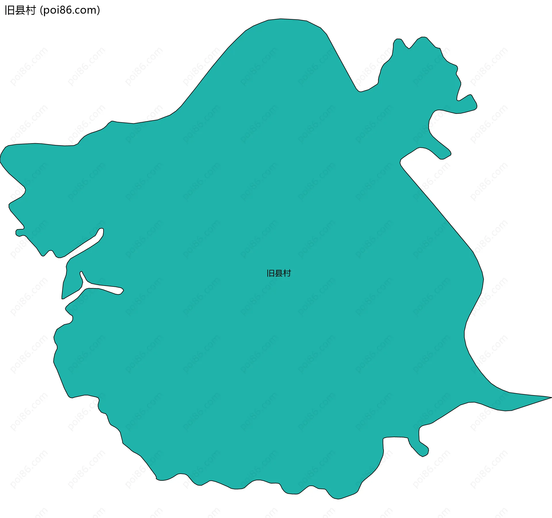 旧县村边界地图