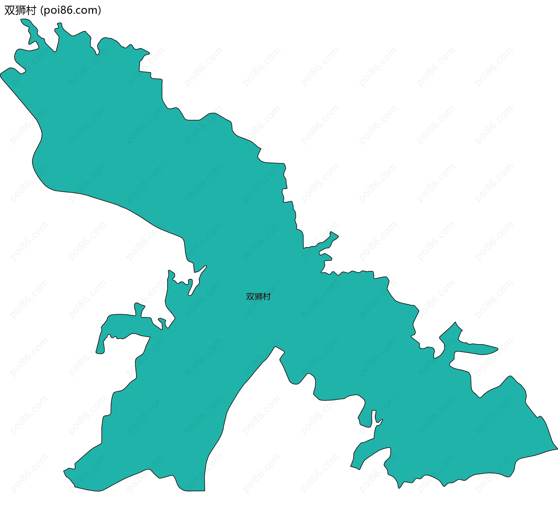 双狮村边界地图