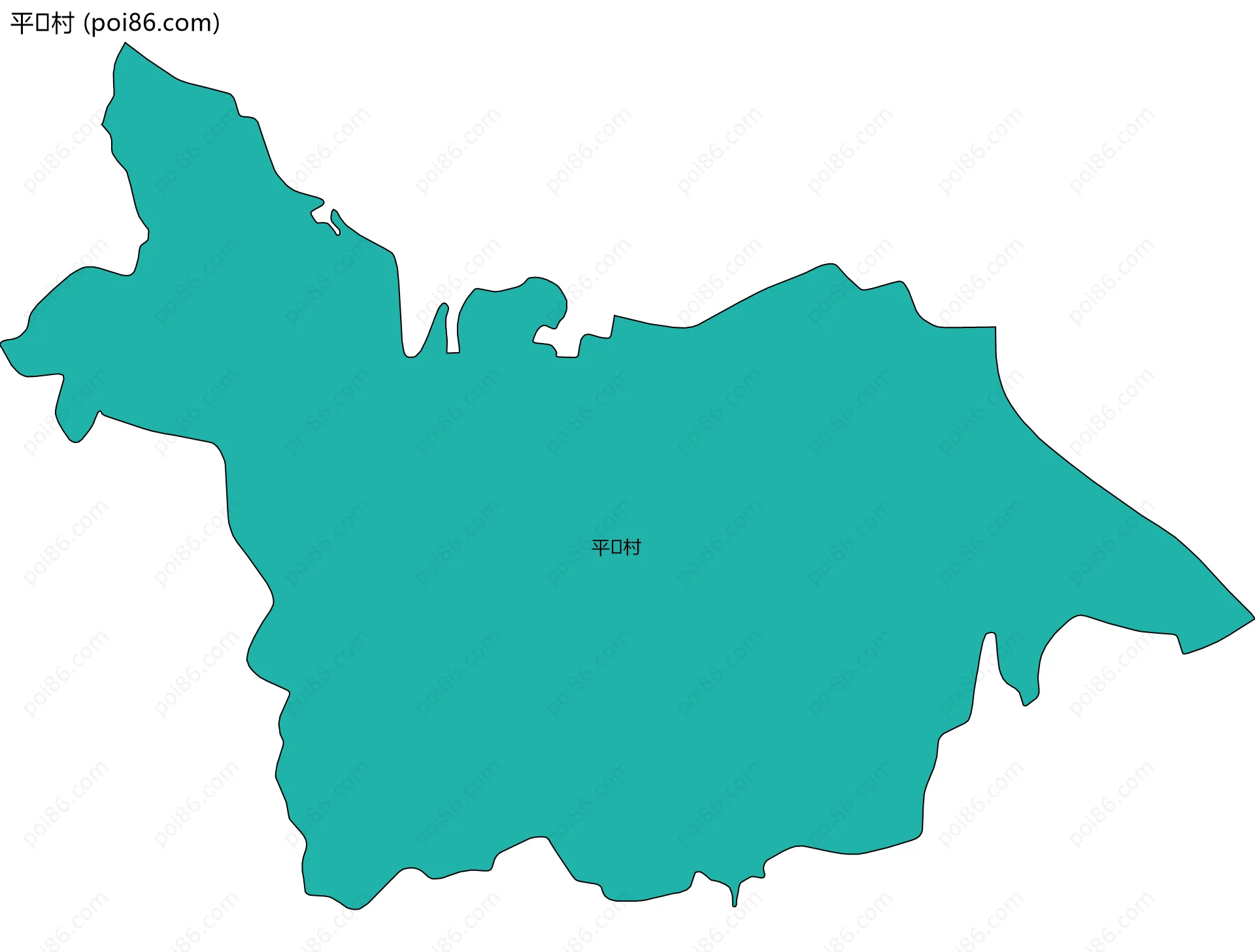 平村边界地图