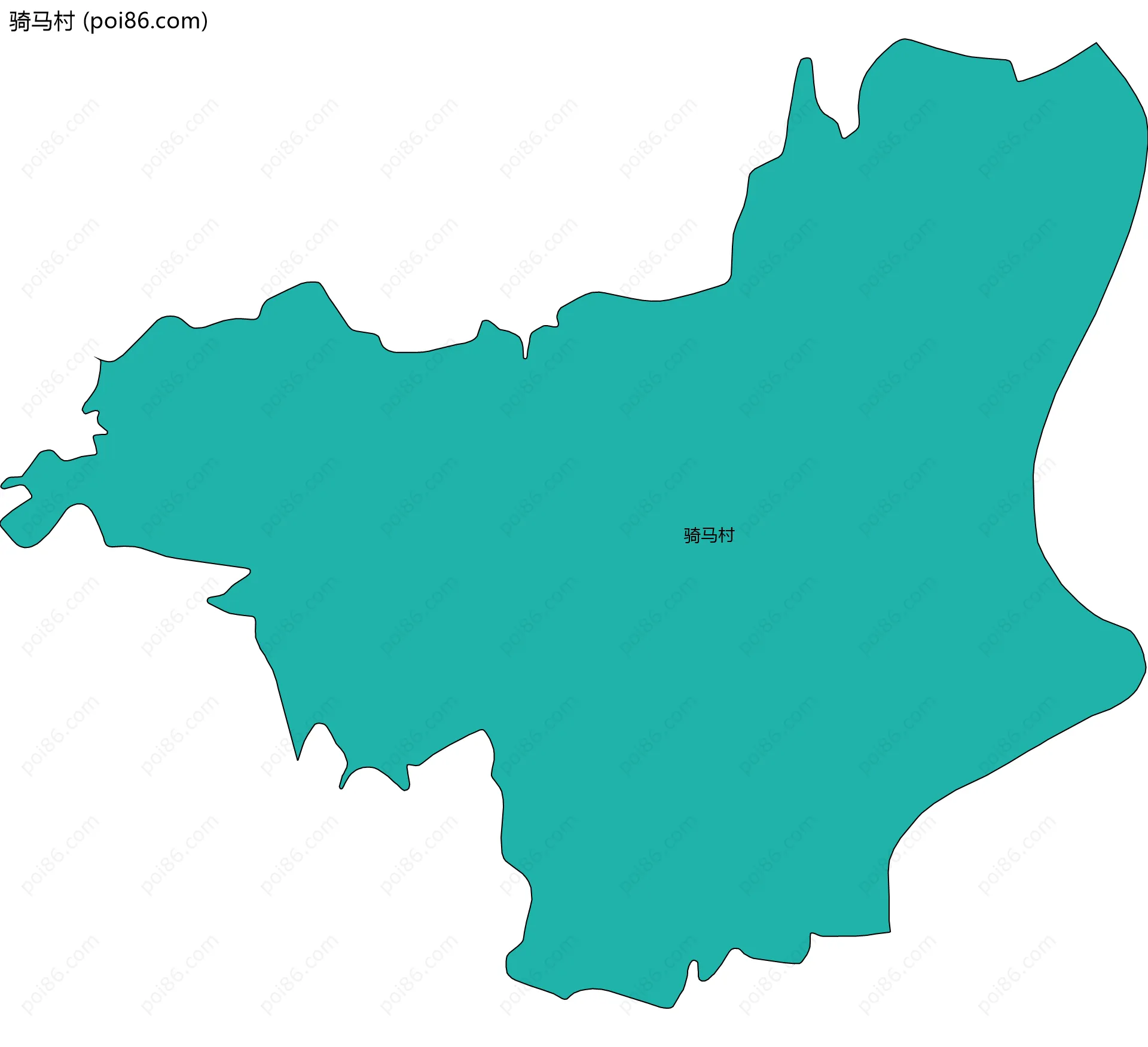 骑马村边界地图