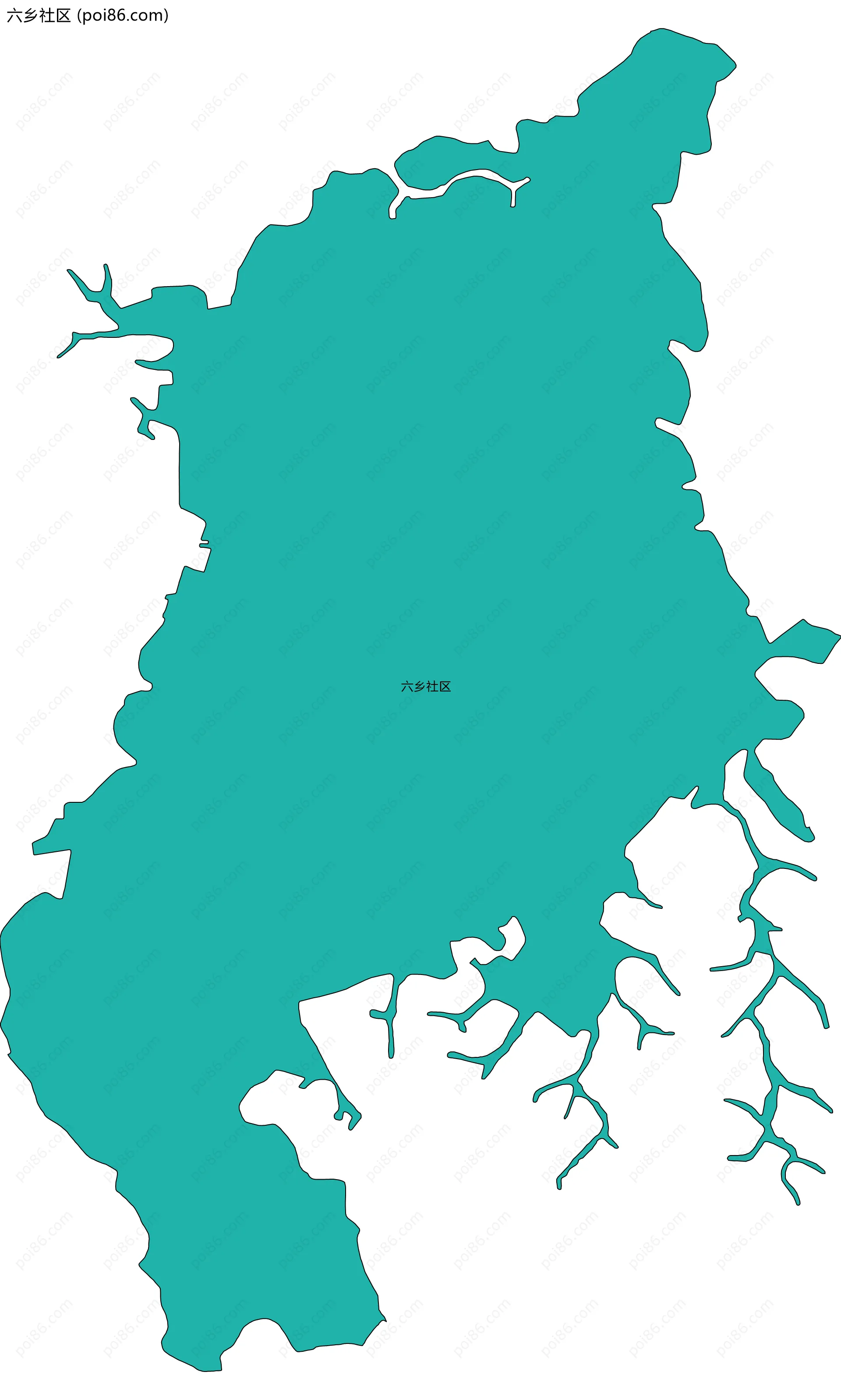 六乡社区边界地图