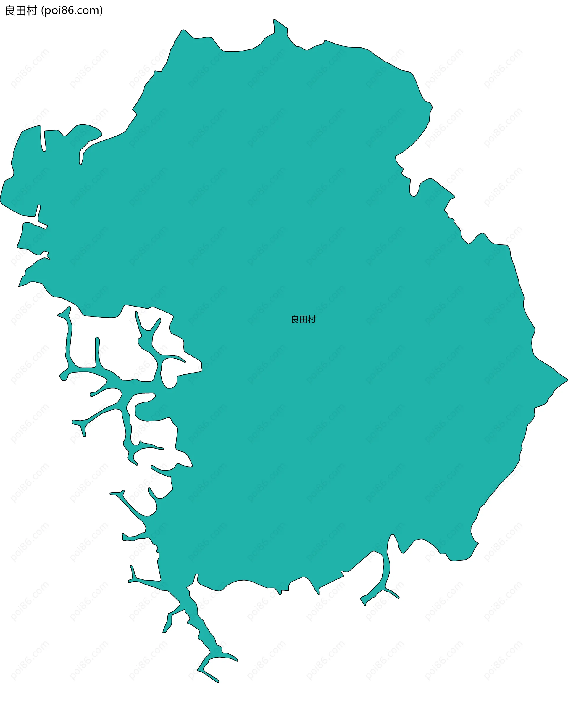 良田村边界地图